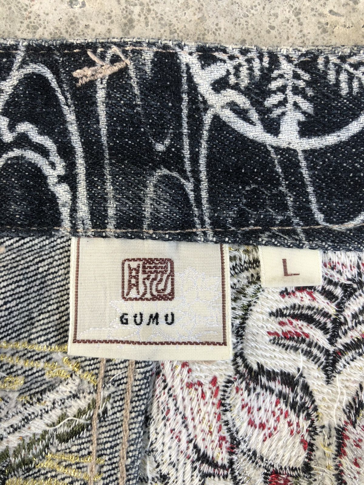 Japanese Brand Gumu Dragon Embroidered Jeans Distressed Jeans Size US 32 / EU 48 - 18 Thumbnail