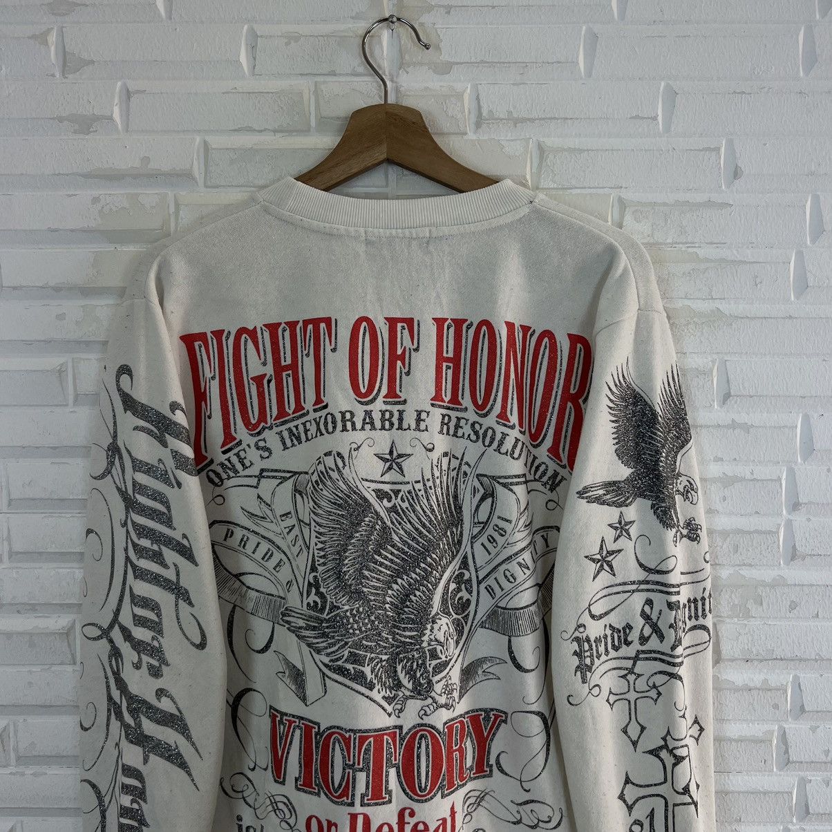 Japanese Brand VINTAGE PUNK DESIGN SWEATSHIRT INSPIRED BY CHROME HEARTS Size US M / EU 48-50 / 2 - 4 Thumbnail