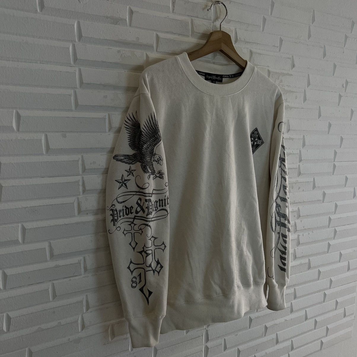 Japanese Brand VINTAGE PUNK DESIGN SWEATSHIRT INSPIRED BY CHROME HEARTS Size US M / EU 48-50 / 2 - 7 Thumbnail