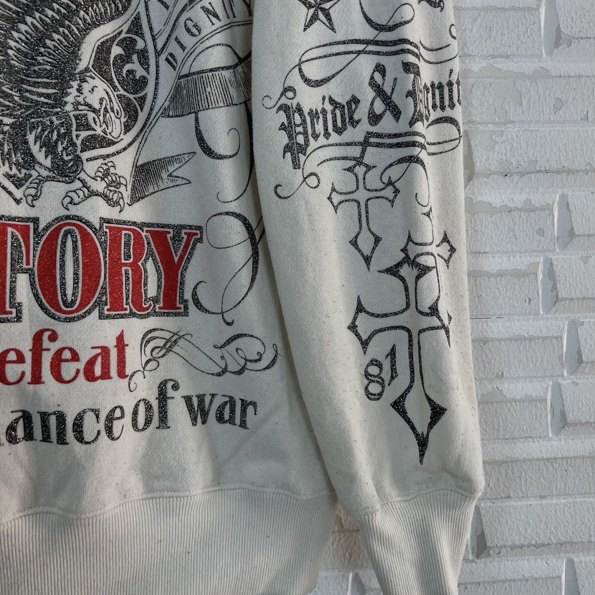 Japanese Brand VINTAGE PUNK DESIGN SWEATSHIRT INSPIRED BY CHROME HEARTS Size US M / EU 48-50 / 2 - 5 Thumbnail