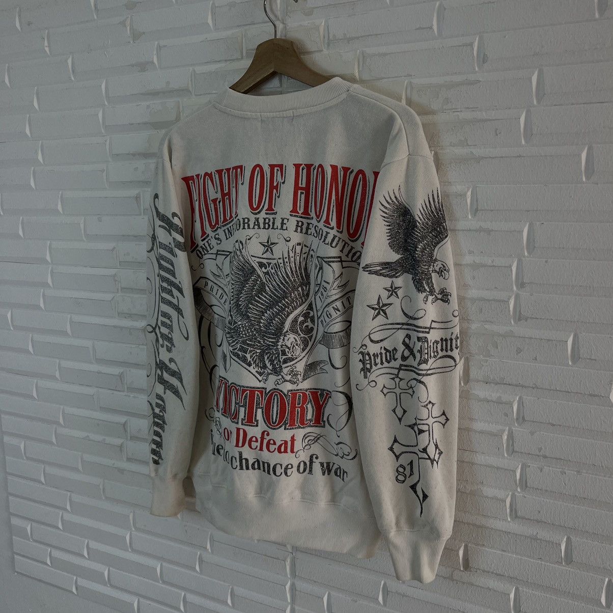 Japanese Brand VINTAGE PUNK DESIGN SWEATSHIRT INSPIRED BY CHROME HEARTS Size US M / EU 48-50 / 2 - 2 Thumbnail