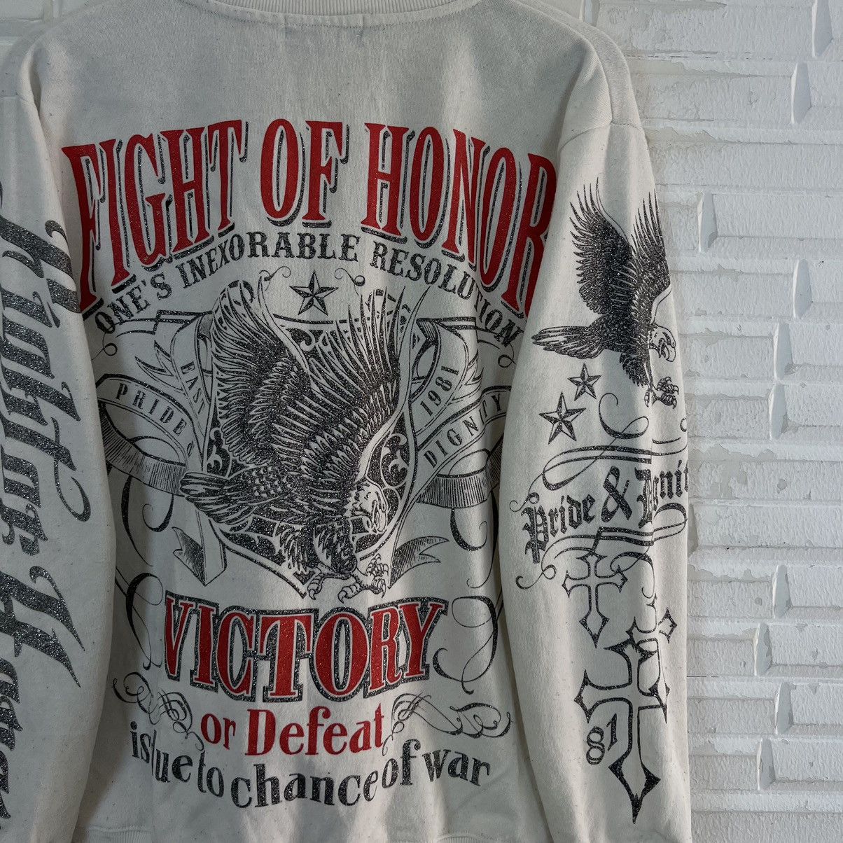 Japanese Brand VINTAGE PUNK DESIGN SWEATSHIRT INSPIRED BY CHROME HEARTS Size US M / EU 48-50 / 2 - 3 Thumbnail