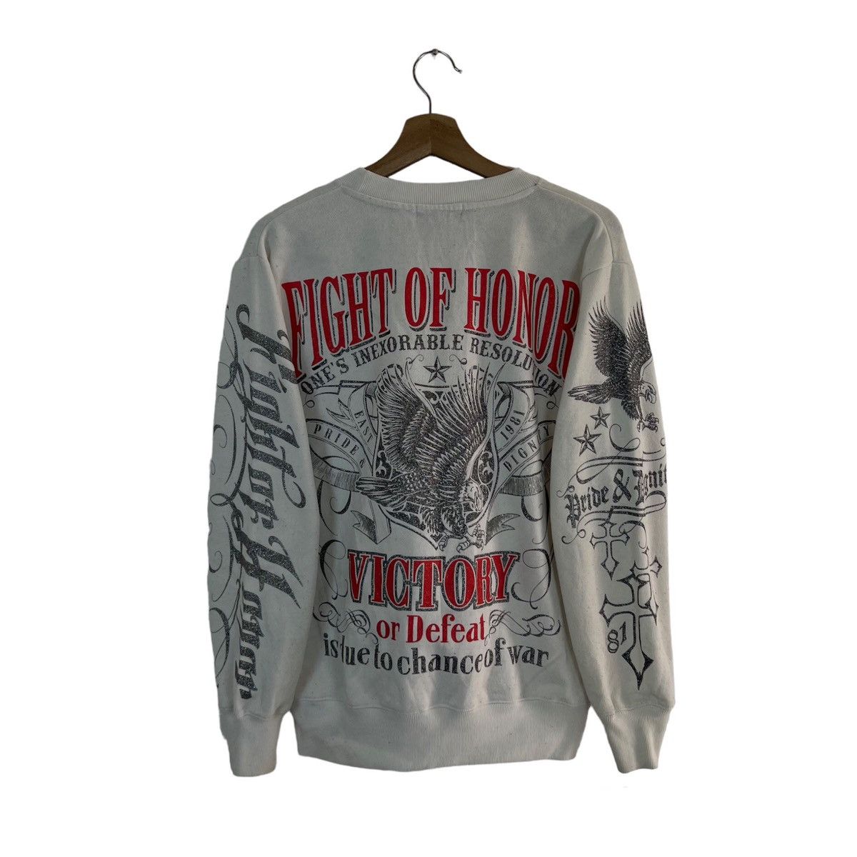 Japanese Brand VINTAGE PUNK DESIGN SWEATSHIRT INSPIRED BY CHROME HEARTS Size US M / EU 48-50 / 2 - 1 Thumbnail