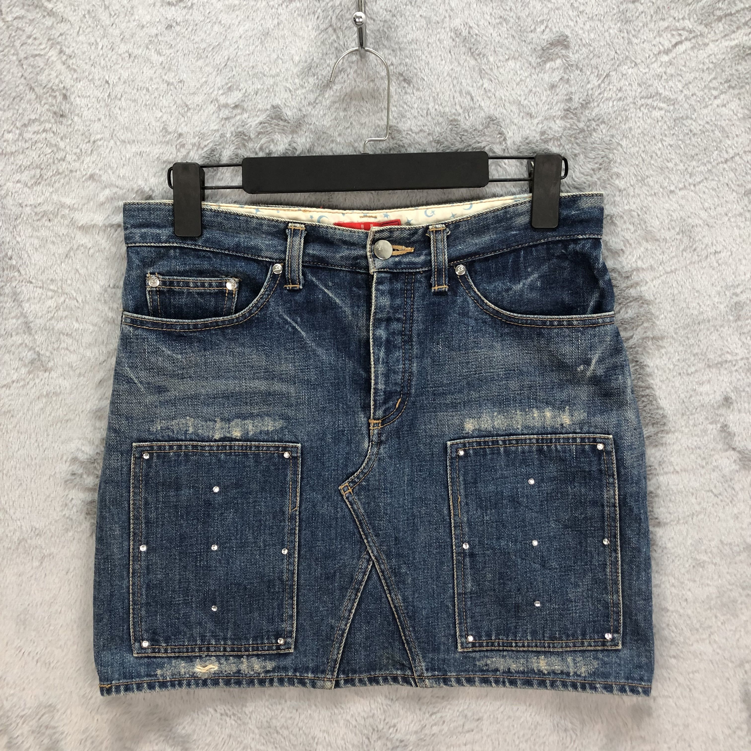 X-Girl X-GIRL MADE IN JAPAN DENIM MINI SKIRT #5084-40 Size 31" - 1 Thumbnail
