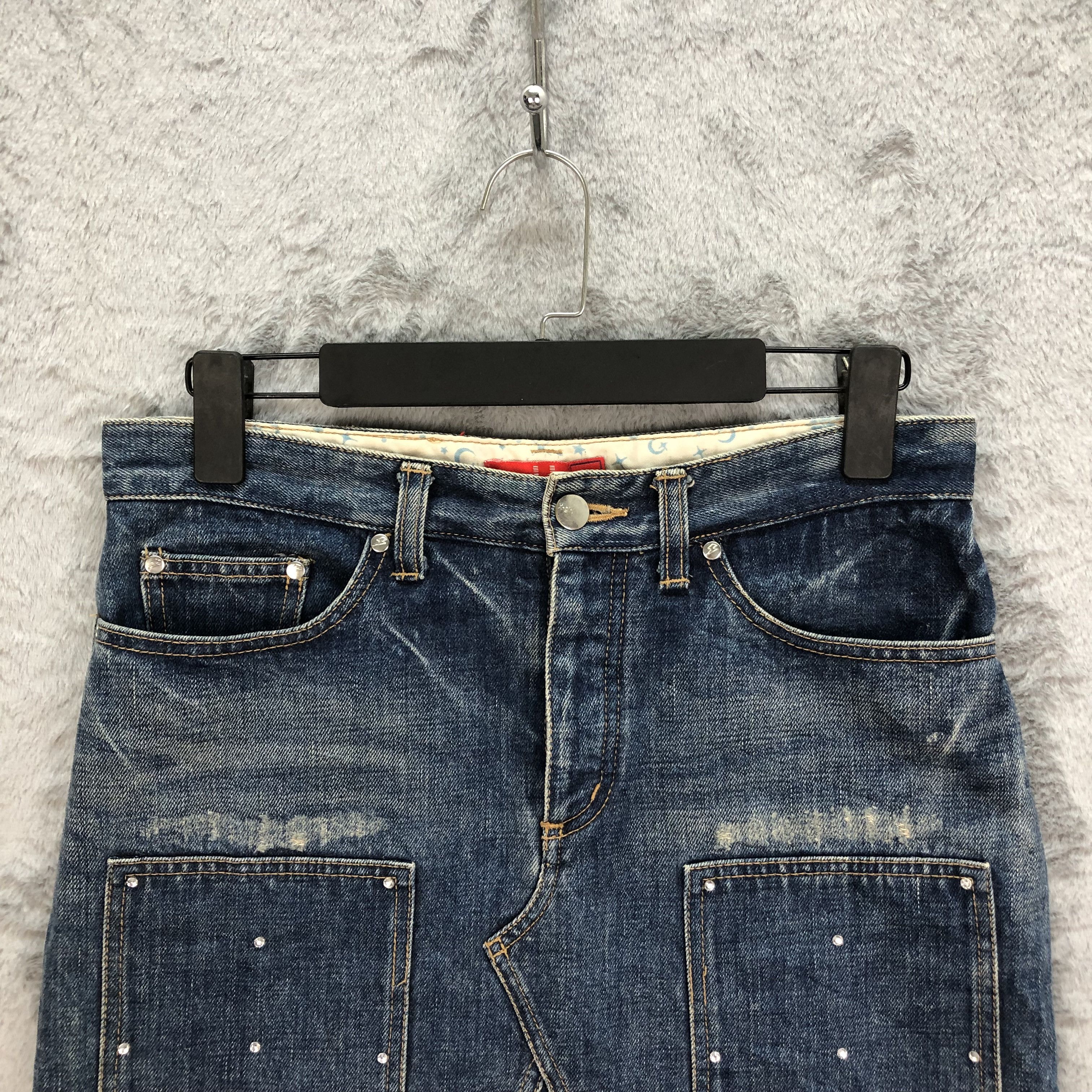 X-Girl X-GIRL MADE IN JAPAN DENIM MINI SKIRT #5084-40 Size 31" - 2 Thumbnail
