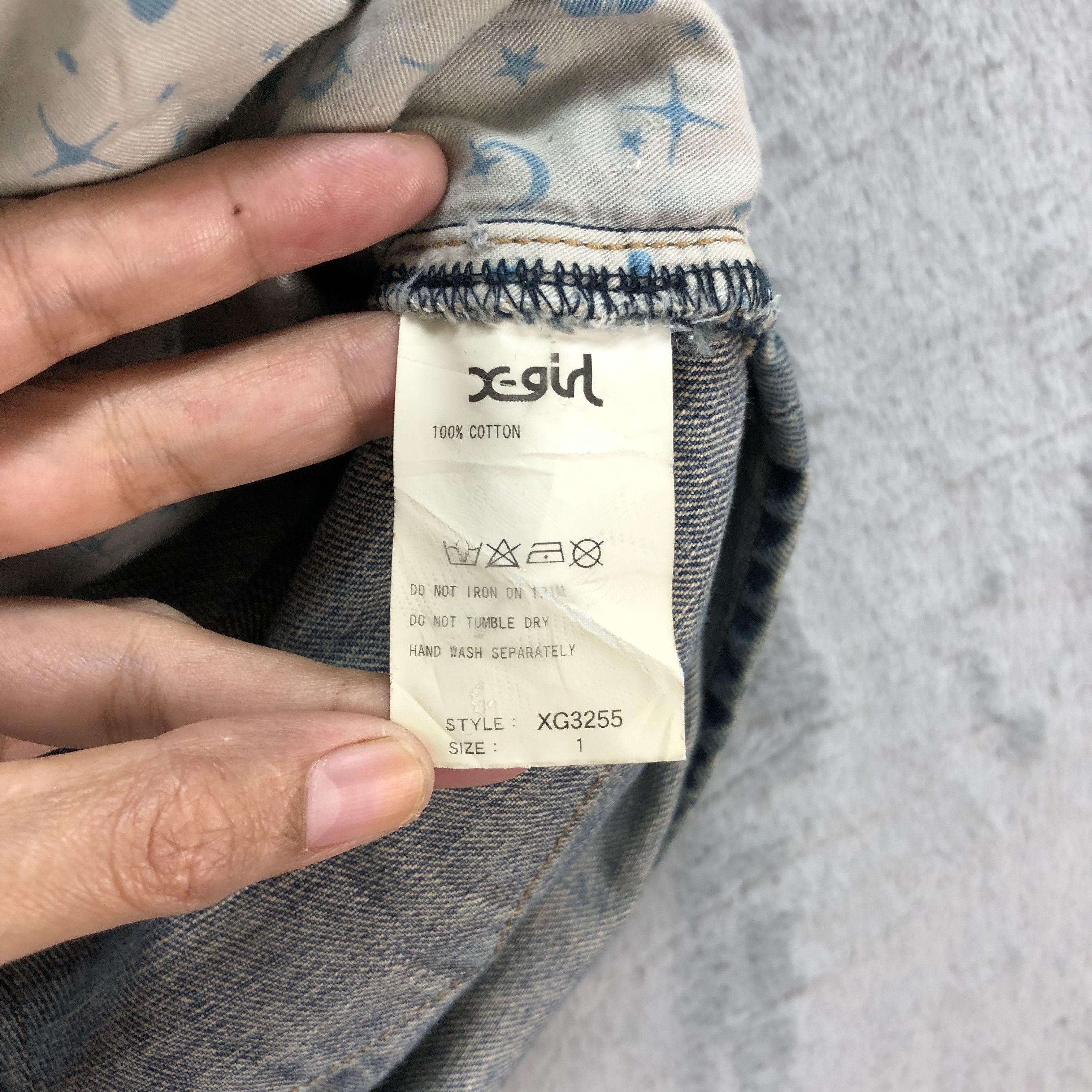 X-Girl X-GIRL MADE IN JAPAN DENIM MINI SKIRT #5084-40 Size 31" - 9 Thumbnail
