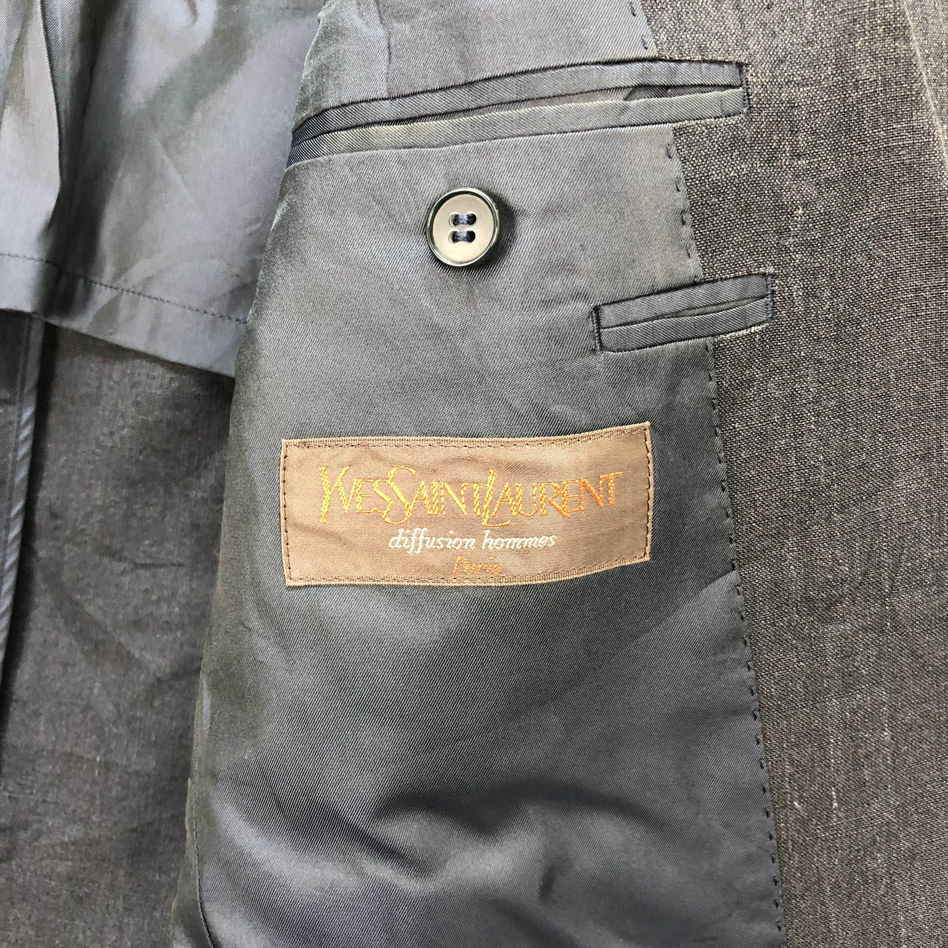Yves Saint Laurent YSL DIFFUSION HOMMES PARIS SUIT JACKET / BLAZER #5849-210 Size 40R - 7 Thumbnail