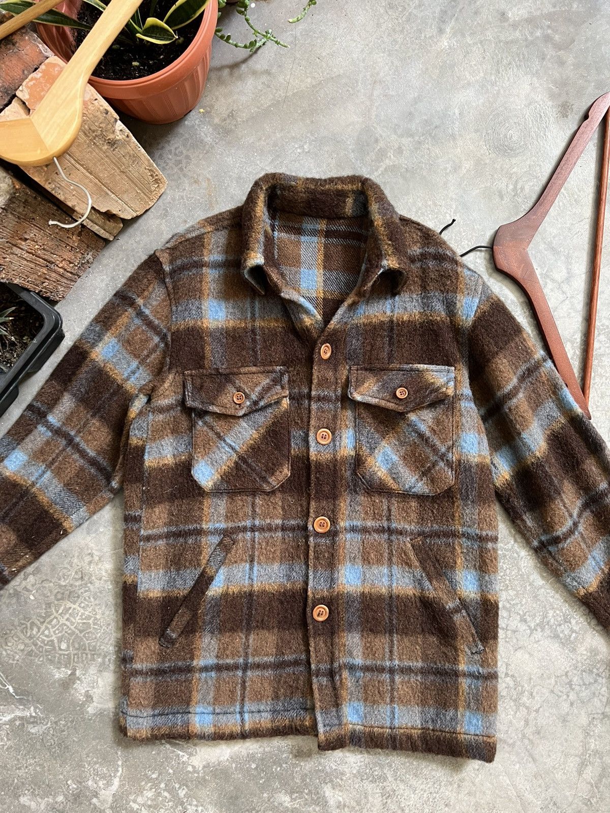 Flannel × Van × Vintage Vintage 🔥 Van Jac Japanese Wool Flannel Chore Jacket Size US M / EU 48-50 / 2 - 2 Thumbnail
