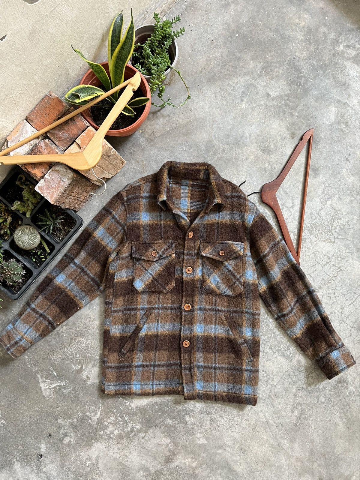 Flannel × Van × Vintage Vintage 🔥 Van Jac Japanese Wool Flannel Chore Jacket Size US M / EU 48-50 / 2 - 3 Thumbnail