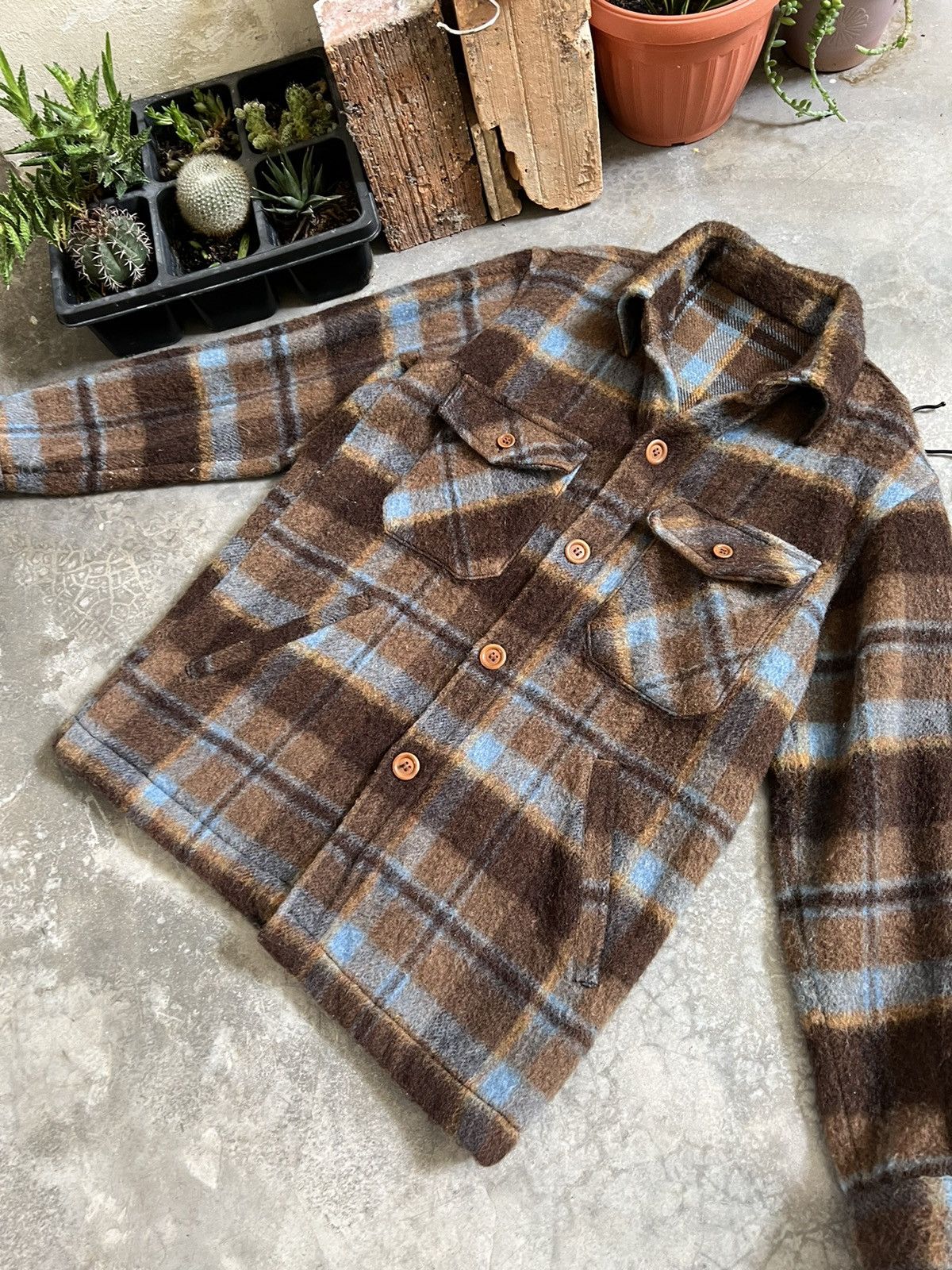 Flannel × Van × Vintage Vintage 🔥 Van Jac Japanese Wool Flannel Chore Jacket Size US M / EU 48-50 / 2 - 5 Thumbnail