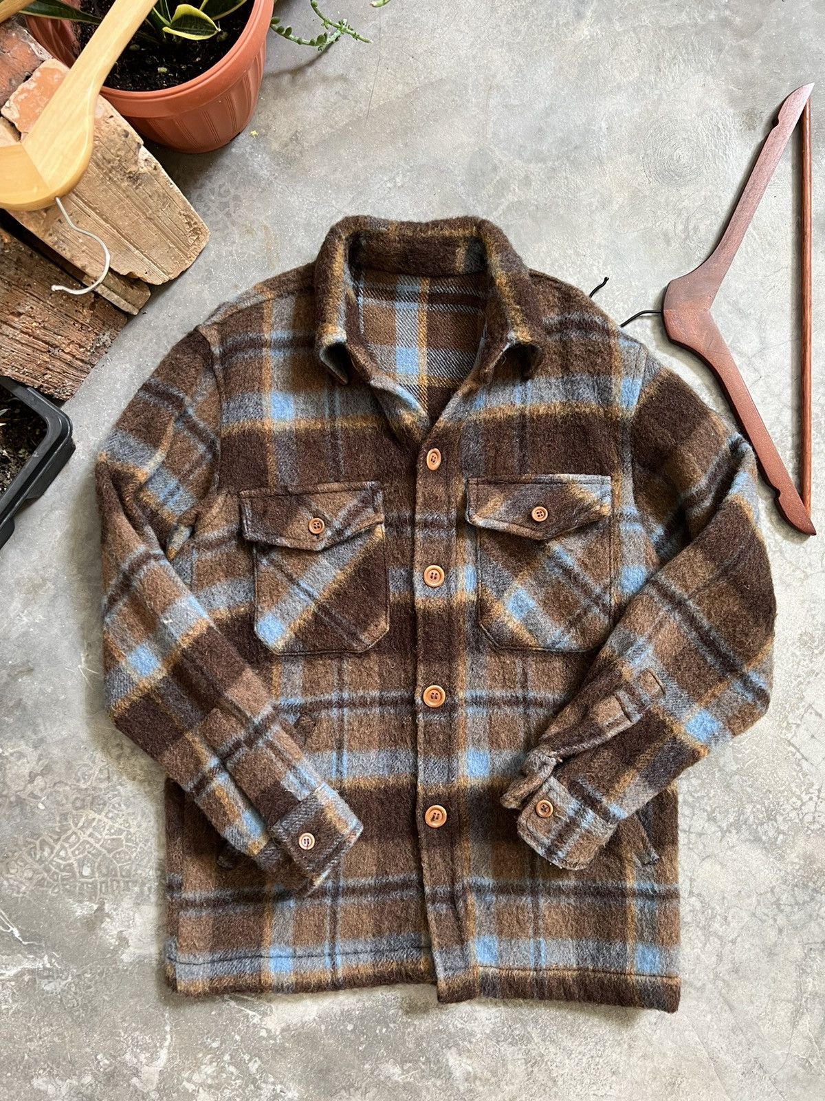 Flannel × Van × Vintage Vintage 🔥 Van Jac Japanese Wool Flannel Chore Jacket Size US M / EU 48-50 / 2 - 1 Thumbnail