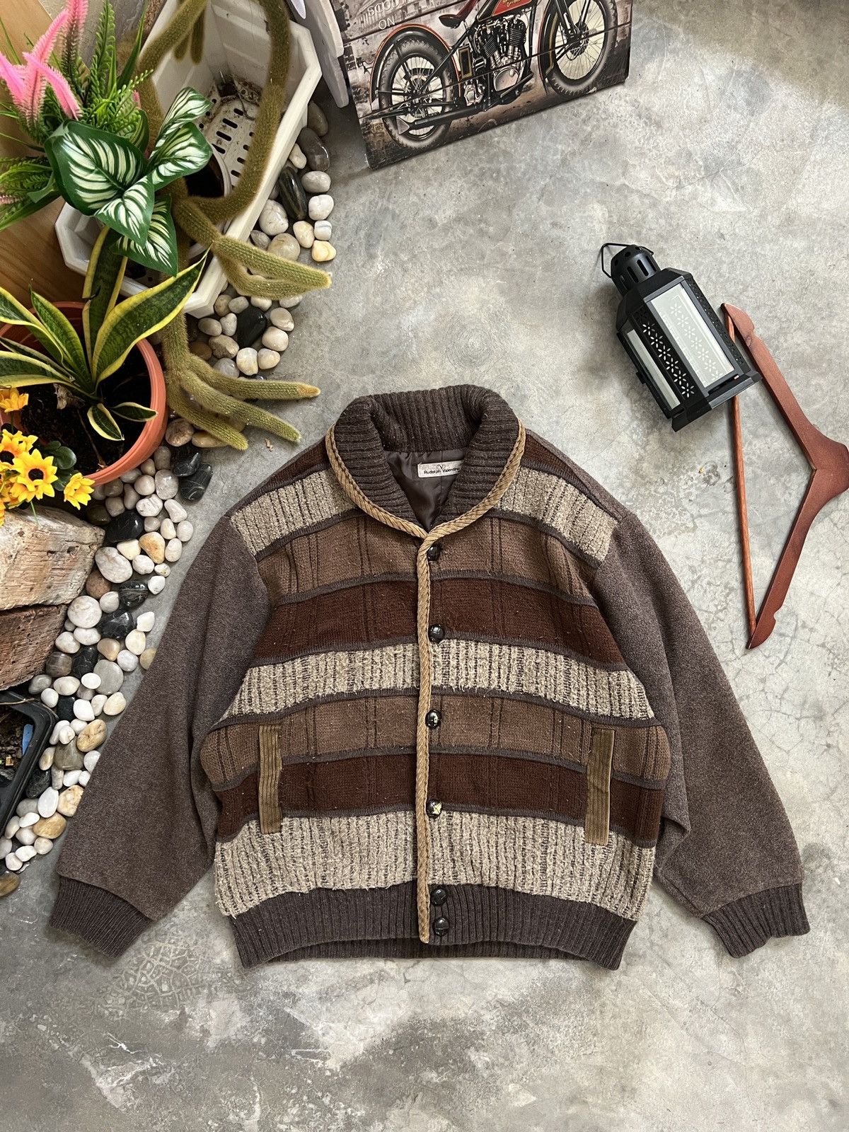 🔥 VTG 🔥 Rudolph Valentino Italian Knit Wool Cardigan Jacket