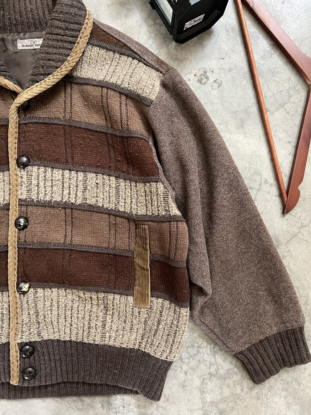 Vintage 🔥 VTG 🔥 Rudolph Valentino Italian Knit Wool Cardigan Jacket Size US M / EU 48-50 / 2 - 12 Thumbnail