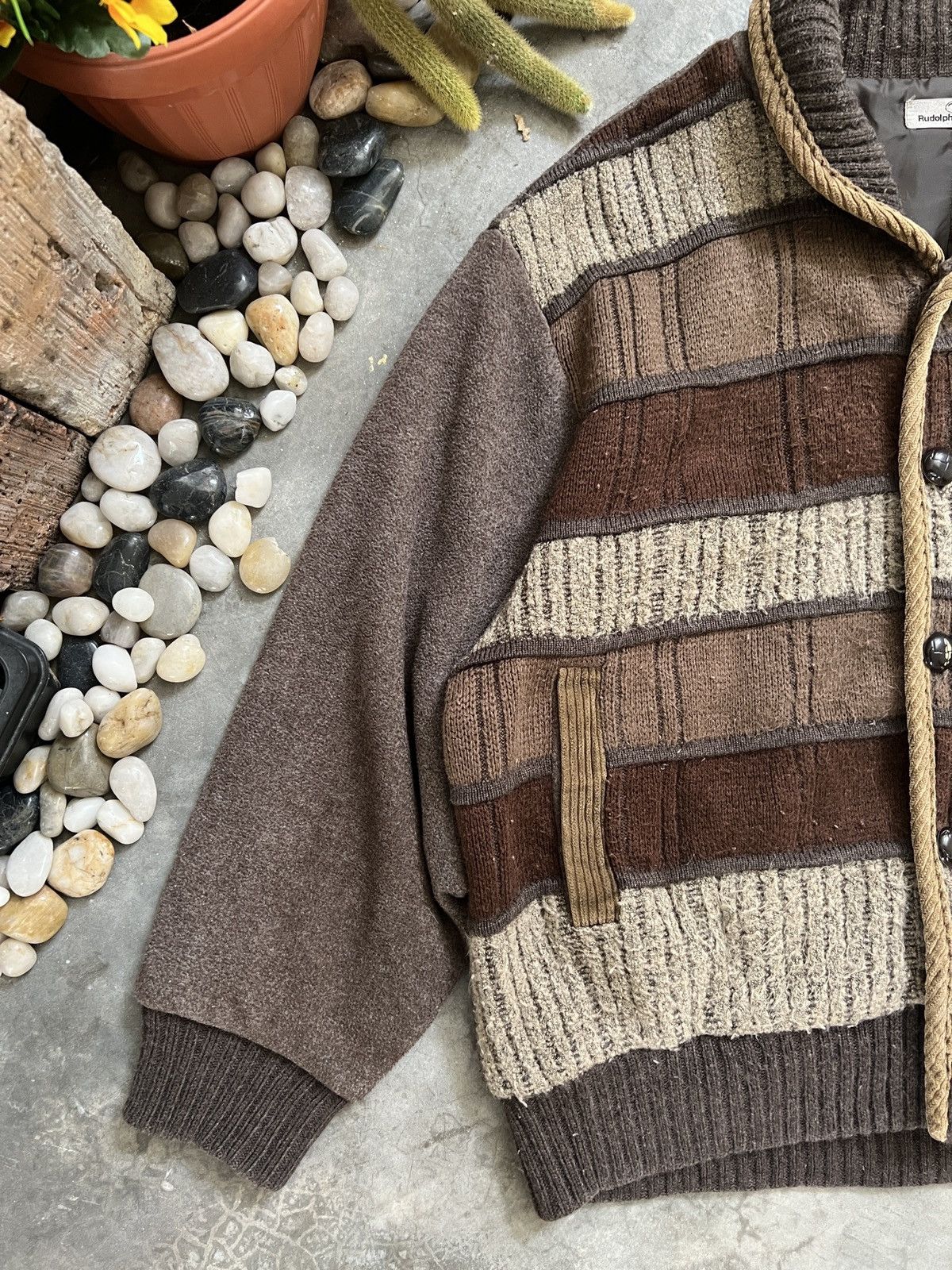 Vintage 🔥 VTG 🔥 Rudolph Valentino Italian Knit Wool Cardigan Jacket Size US M / EU 48-50 / 2 - 11 Thumbnail