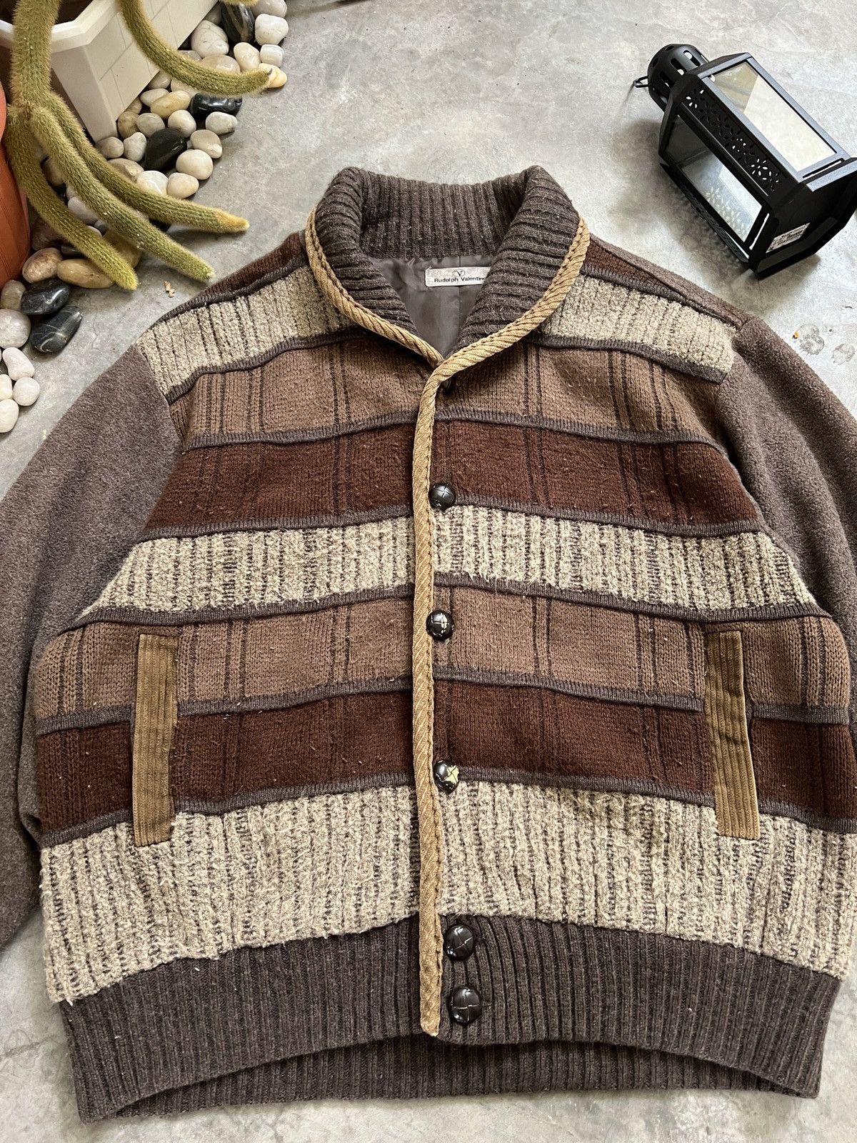 Vintage 🔥 VTG 🔥 Rudolph Valentino Italian Knit Wool Cardigan Jacket Size US M / EU 48-50 / 2 - 21 Thumbnail