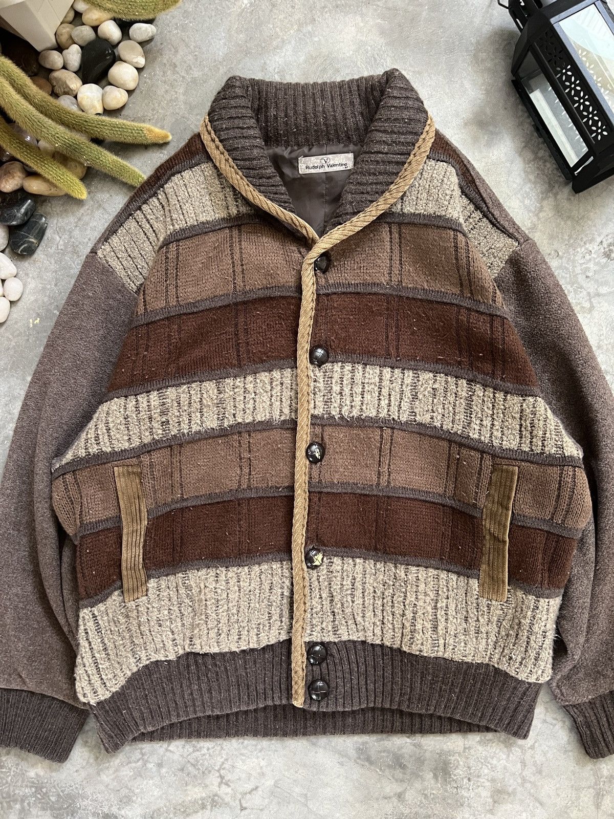 Vintage 🔥 VTG 🔥 Rudolph Valentino Italian Knit Wool Cardigan Jacket Size US M / EU 48-50 / 2 - 19 Thumbnail