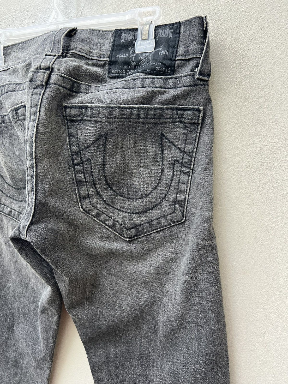 True Religion × Vintage Vintage 2000s True Religion BOBBY Fade Black Denim Jeans Size US 30 / EU 46 - 16 Thumbnail