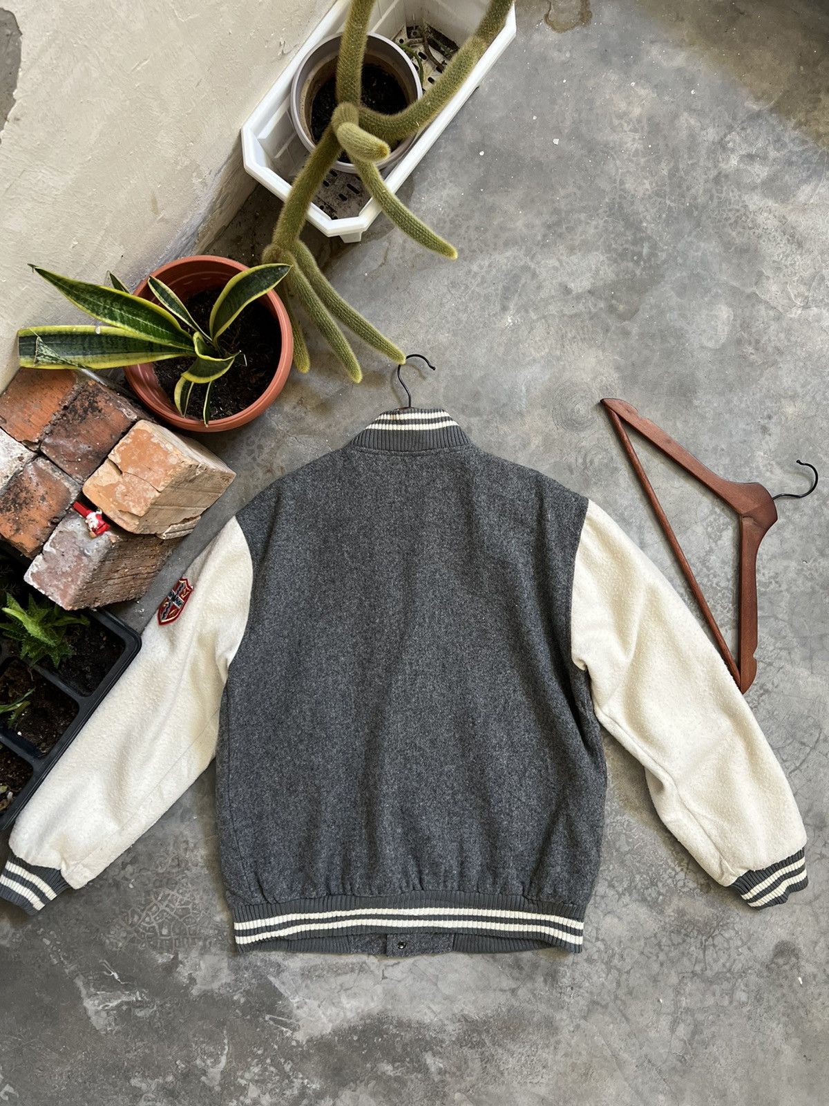 Japanese Brand × Vintage STEALS 🏴‍☠️ Japanese Wool Boston Quilted Varsity Jacket Size US L / EU 52-54 / 3 - 6 Thumbnail