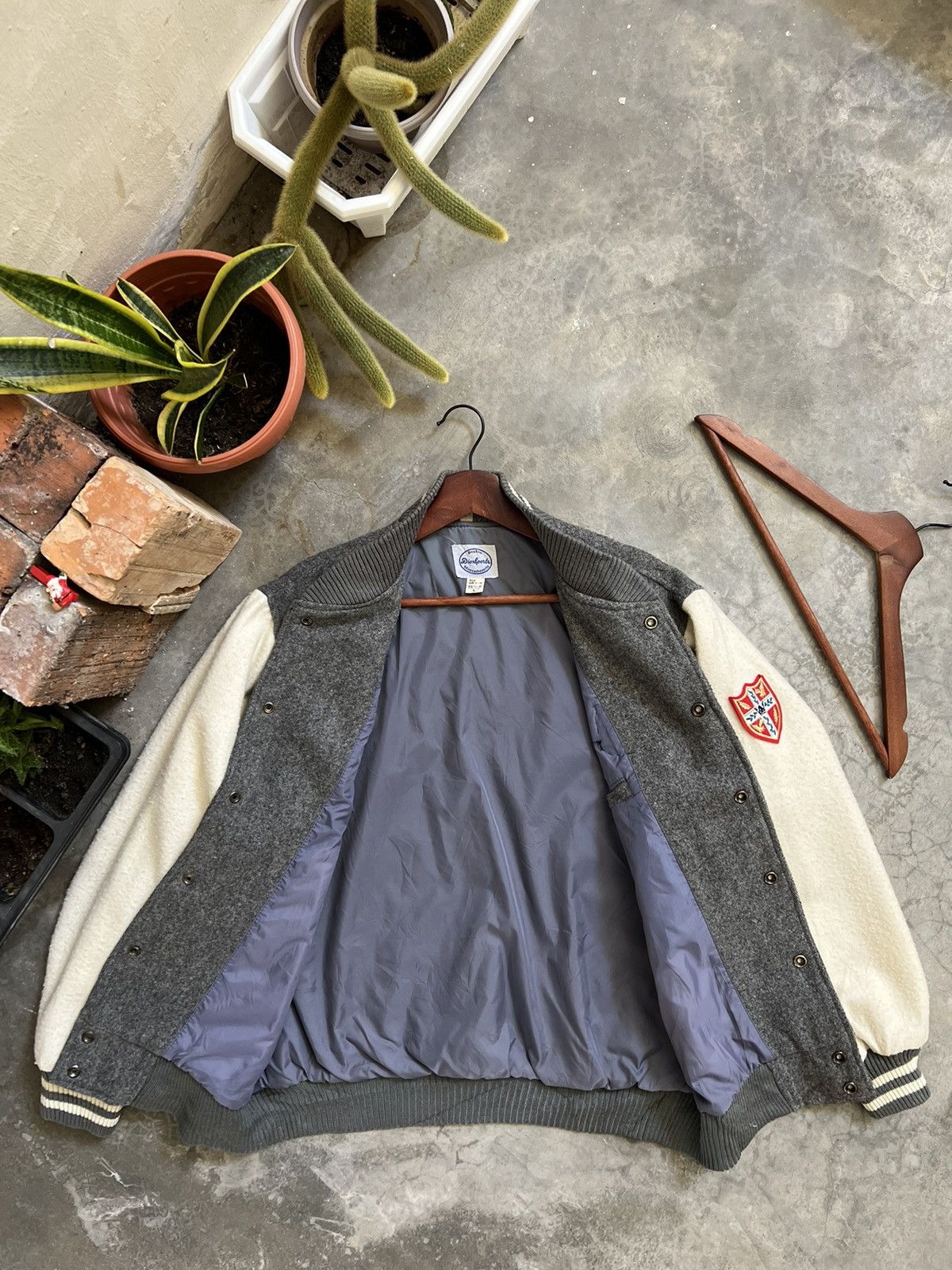 Japanese Brand × Vintage STEALS 🏴‍☠️ Japanese Wool Boston Quilted Varsity Jacket Size US L / EU 52-54 / 3 - 10 Thumbnail