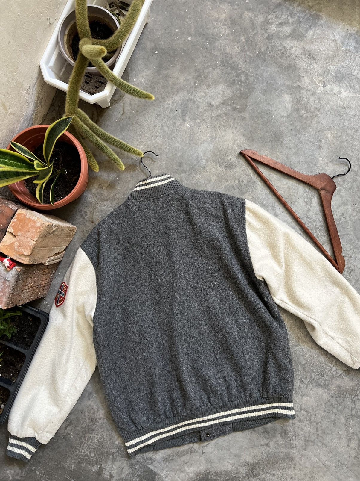 Japanese Brand × Vintage STEALS 🏴‍☠️ Japanese Wool Boston Quilted Varsity Jacket Size US L / EU 52-54 / 3 - 8 Thumbnail