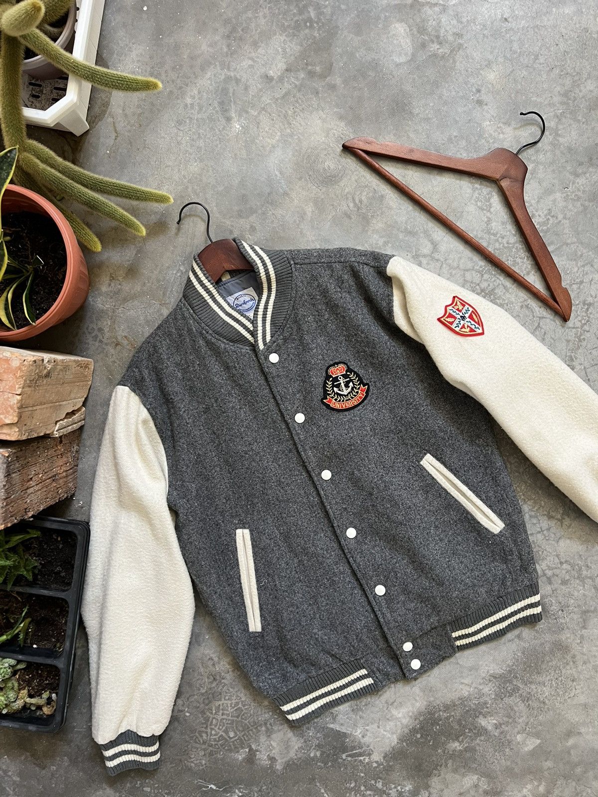 Japanese Brand × Vintage STEALS 🏴‍☠️ Japanese Wool Boston Quilted Varsity Jacket Size US L / EU 52-54 / 3 - 3 Thumbnail