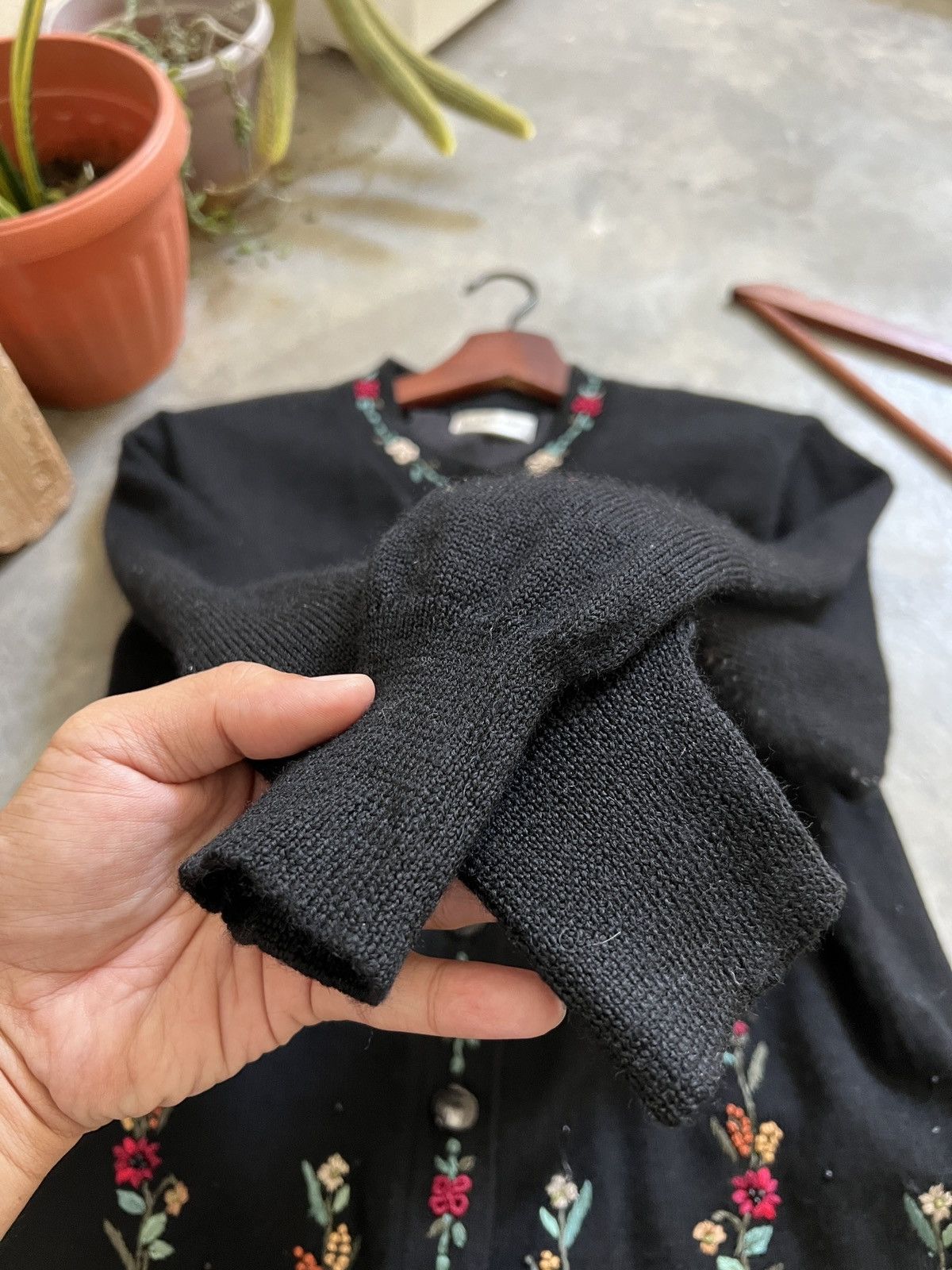 Vintage 🏴‍☠️ Japanese Flower Embroidery Cardigan