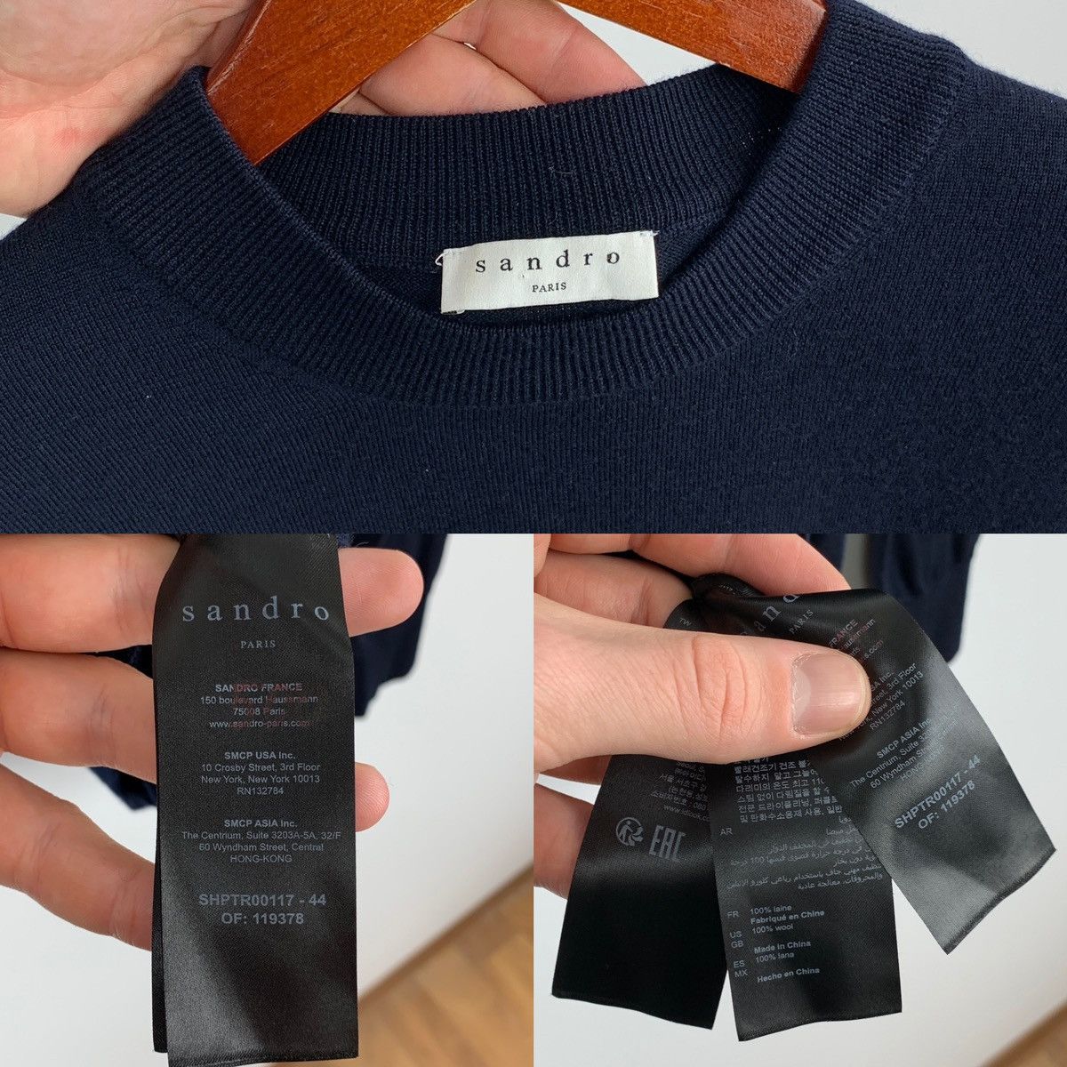 Japanese Brand × Sandro × Streetwear Sandro Paris Men's Wool
