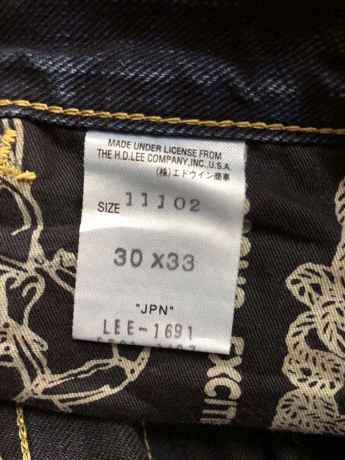 Japanese Brand × Kaihara Denim × Lee 🔥Japan Made🔥00's Lee Rider indigo kaihara denim jeans Size US 31 - 19 Thumbnail