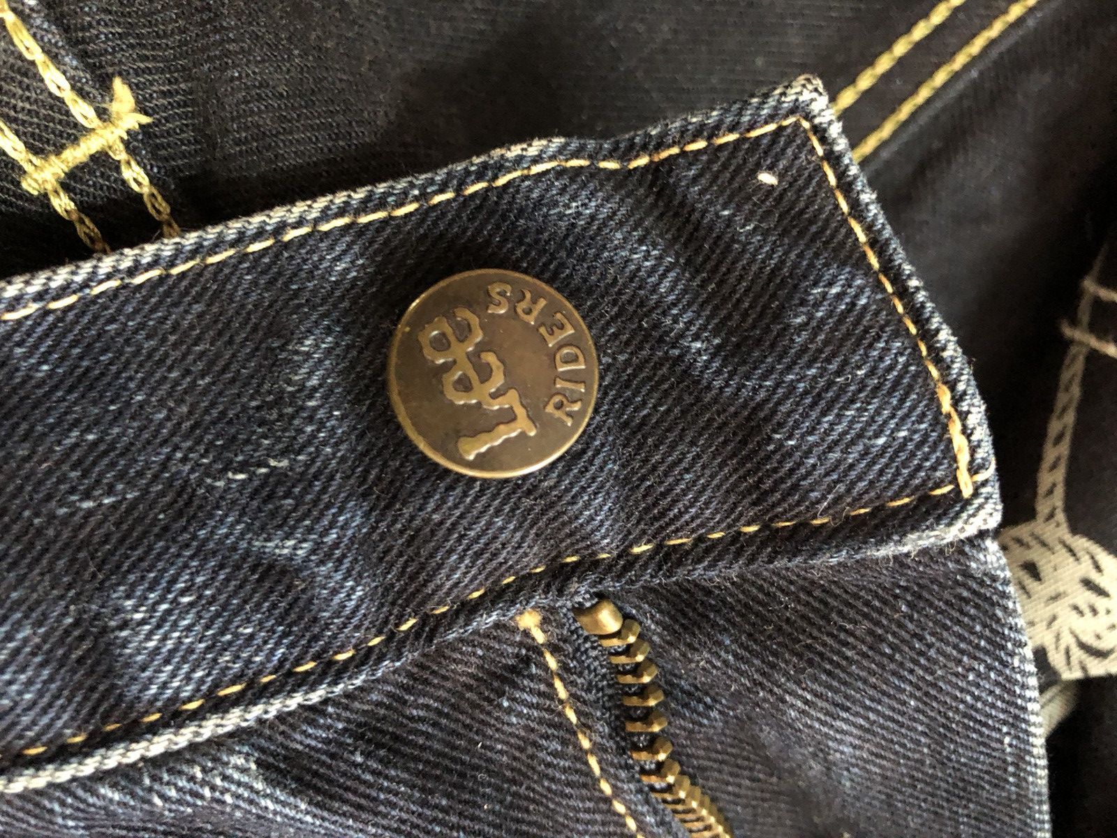 Japanese Brand × Kaihara Denim × Lee 🔥Japan Made🔥00's Lee Rider indigo kaihara denim jeans Size US 31 - 21 Thumbnail