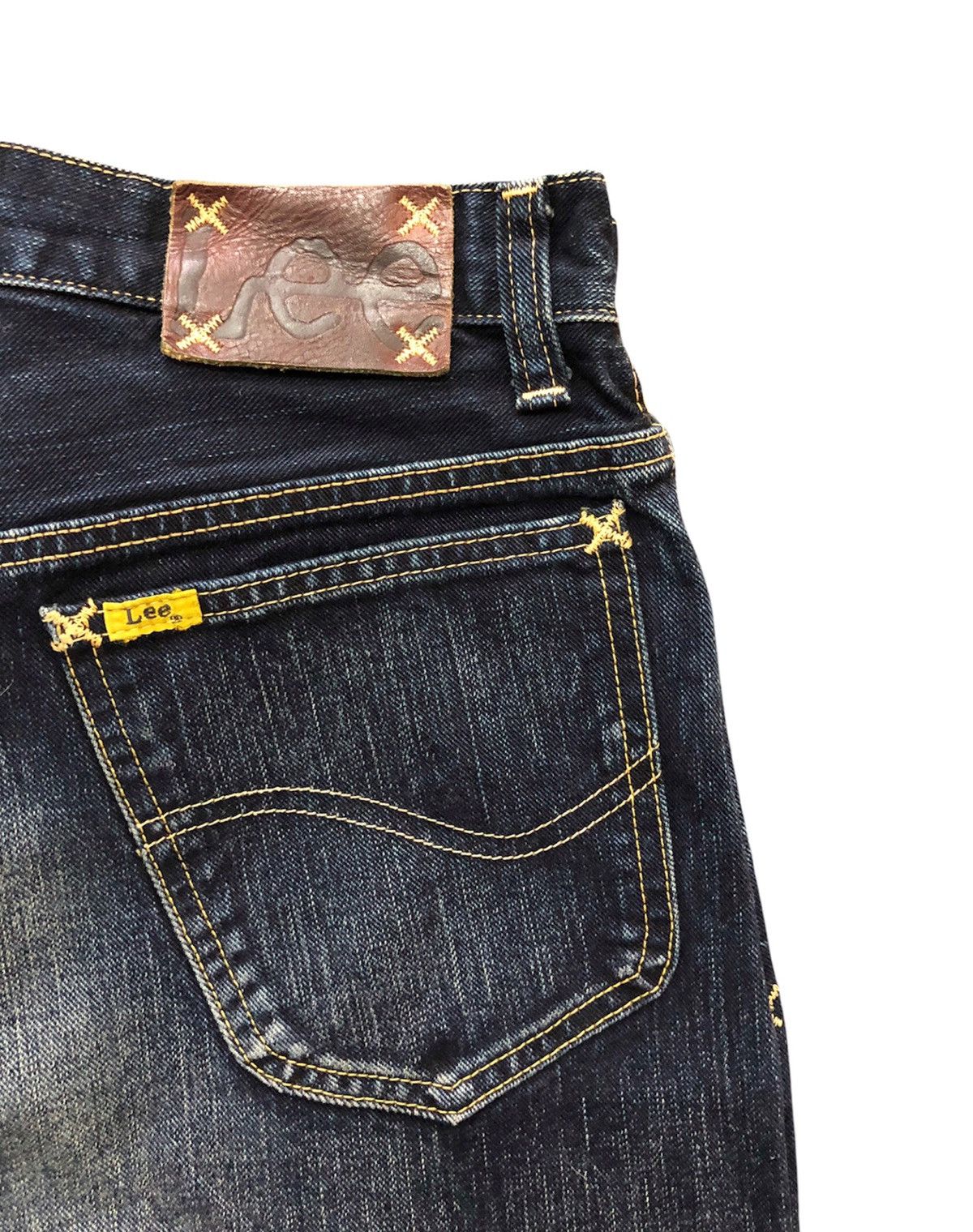 Japanese Brand × Kaihara Denim × Lee 🔥Japan Made🔥00's Lee Rider indigo kaihara denim jeans Size US 31 - 12 Thumbnail