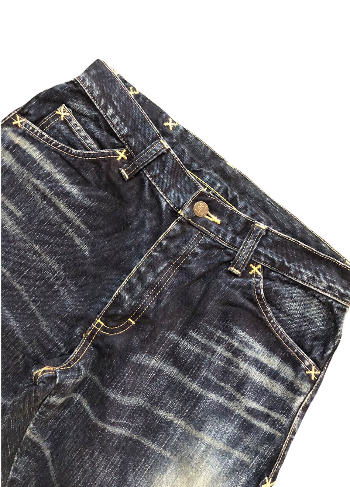 Japanese Brand × Kaihara Denim × Lee 🔥Japan Made🔥00's Lee Rider indigo kaihara denim jeans Size US 31 - 8 Thumbnail