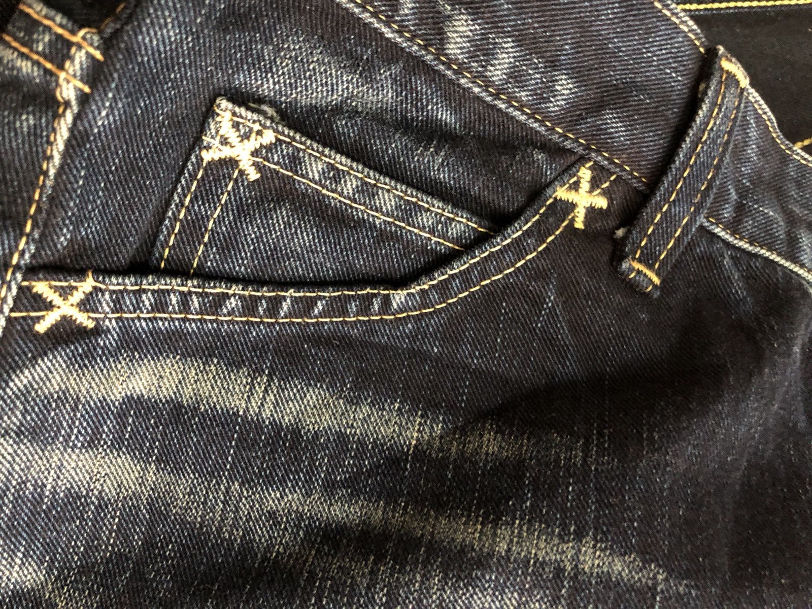 Japanese Brand × Kaihara Denim × Lee 🔥Japan Made🔥00's Lee Rider indigo kaihara denim jeans Size US 31 - 20 Thumbnail