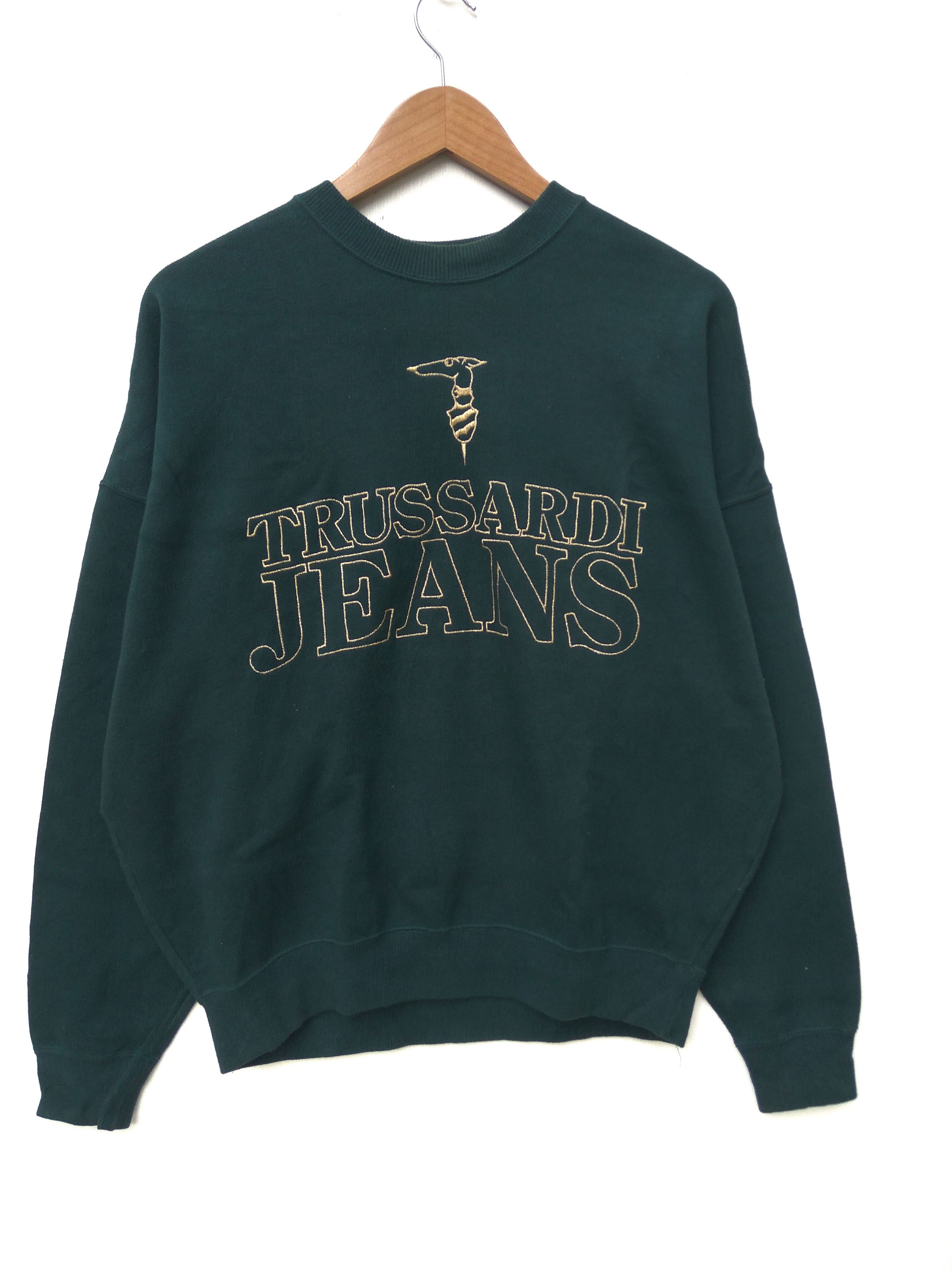 Trussardi Vintage Trussardi Sweatshirt Big Spellout embroidery Size US L / EU 52-54 / 3 - 1 Thumbnail