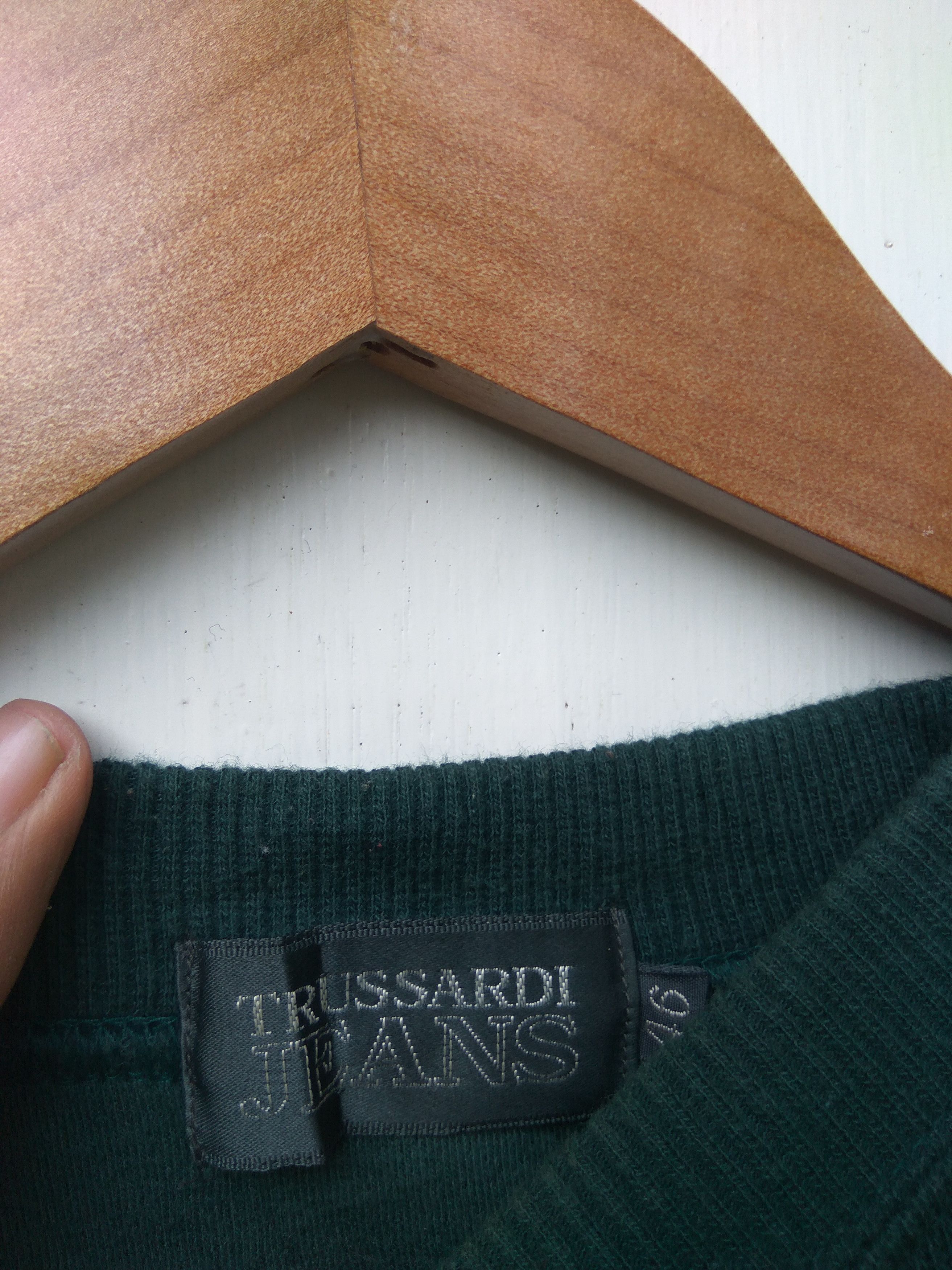 Trussardi Vintage Trussardi Sweatshirt Big Spellout embroidery Size US L / EU 52-54 / 3 - 4 Thumbnail
