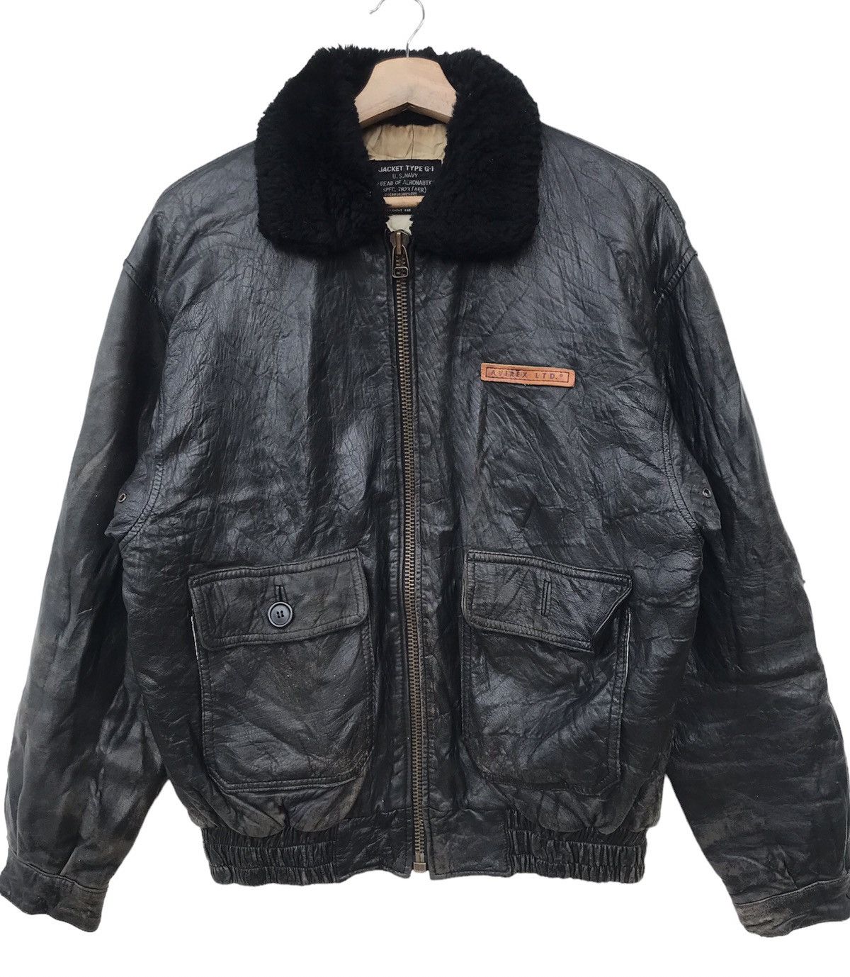Avirex Rare 80s Avirex G-1 Leather Jacket WWII Navy Flight Tribute Size US M / EU 48-50 / 2 - 1 Thumbnail