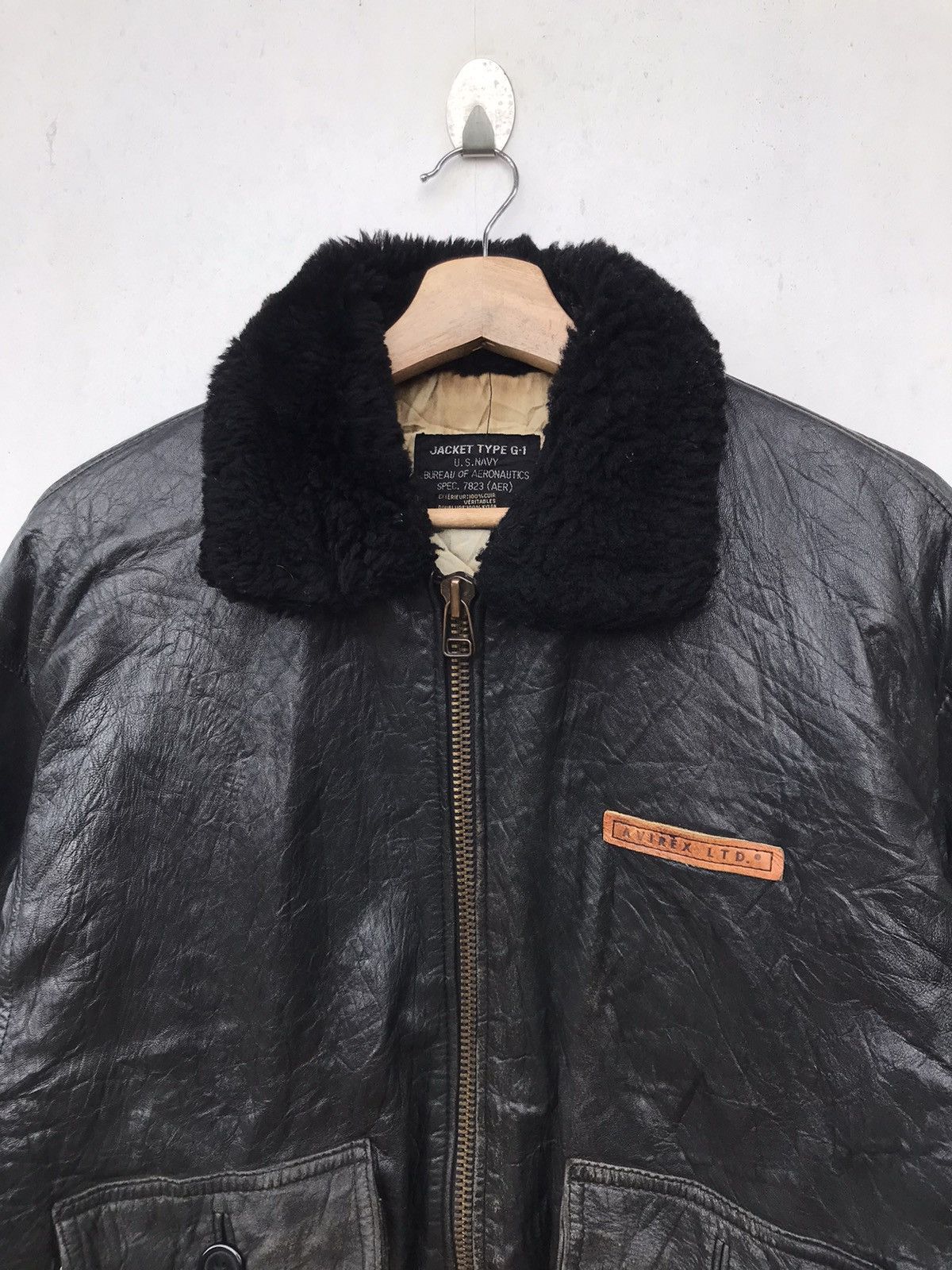 Avirex Rare 80s Avirex G-1 Leather Jacket WWII Navy Flight Tribute Size US M / EU 48-50 / 2 - 6 Thumbnail