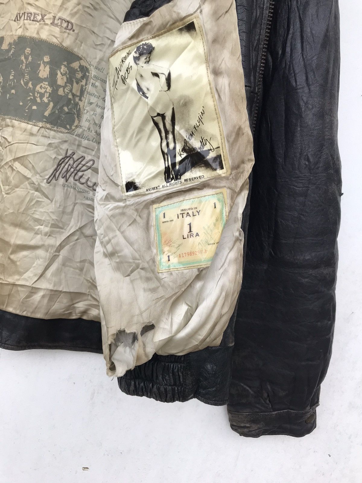 Avirex Rare 80s Avirex G-1 Leather Jacket WWII Navy Flight Tribute Size US M / EU 48-50 / 2 - 15 Thumbnail