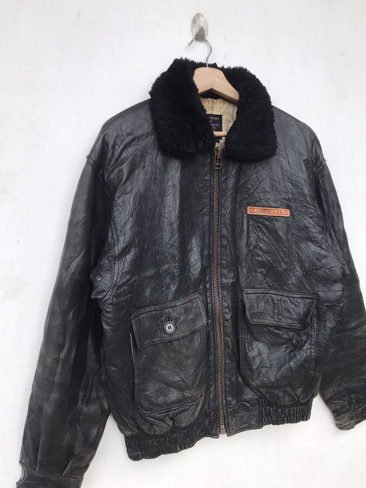 Avirex Rare 80s Avirex G-1 Leather Jacket WWII Navy Flight Tribute Size US M / EU 48-50 / 2 - 7 Thumbnail