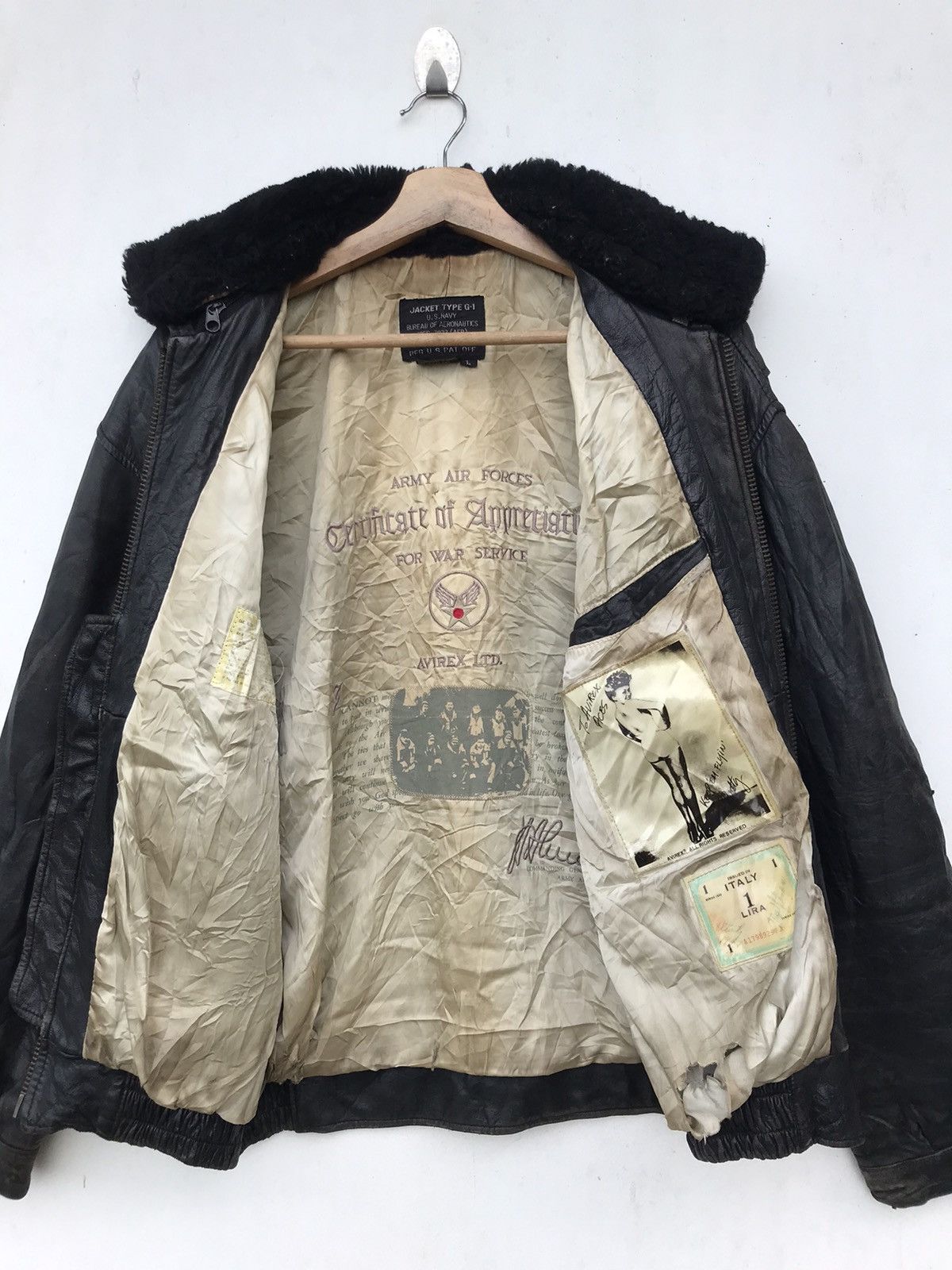 Avirex Rare 80s Avirex G-1 Leather Jacket WWII Navy Flight Tribute Size US M / EU 48-50 / 2 - 5 Thumbnail