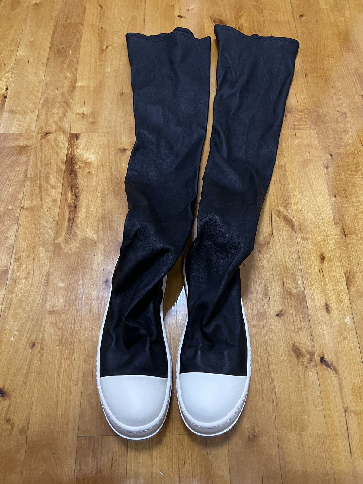 Rick Owens Rick owens mainline leather thigh high stocking sz 37.5 Size US 7.5 / IT 37.5 - 1 Thumbnail