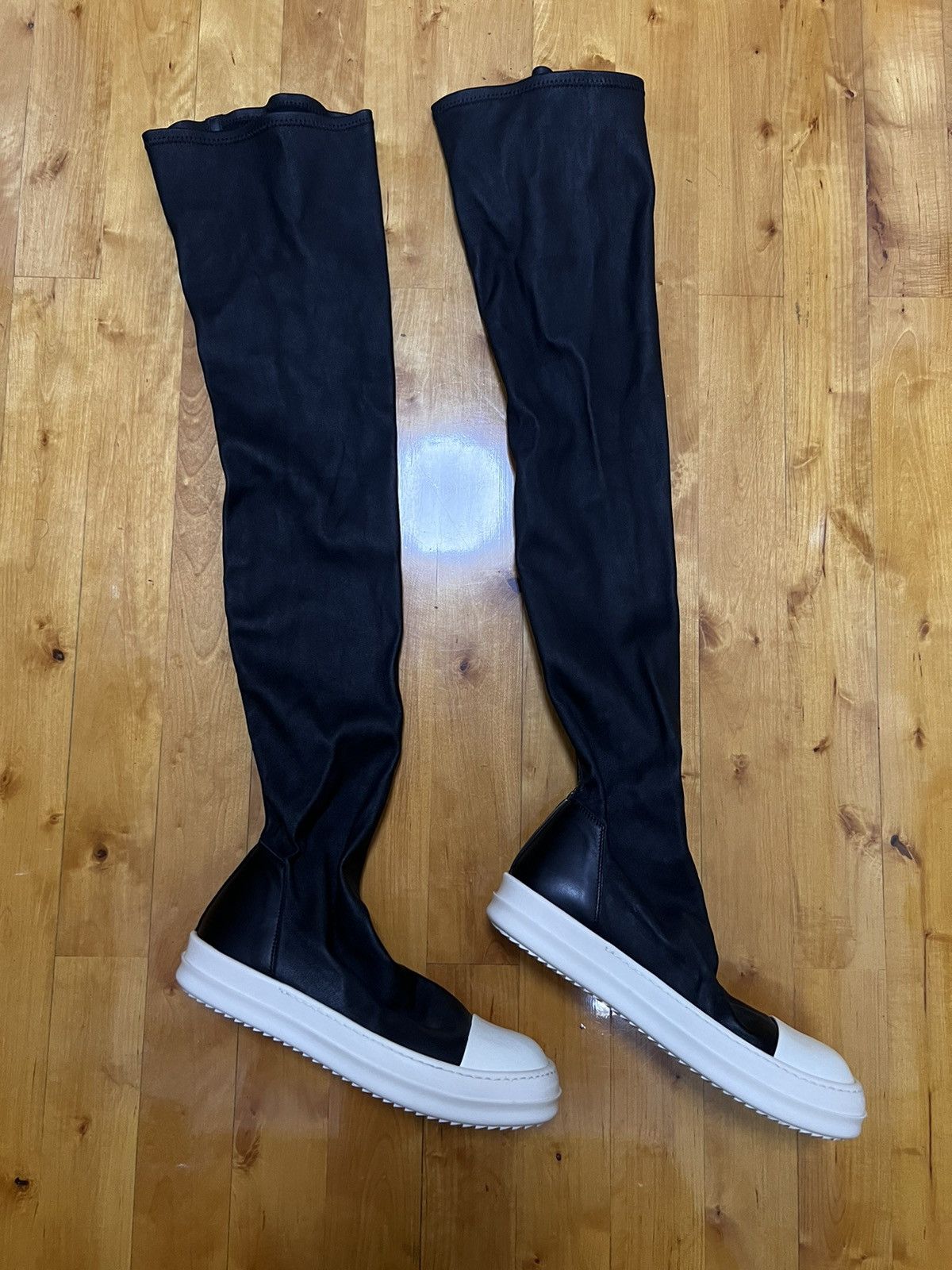 Rick Owens Rick owens mainline leather thigh high stocking sz 37.5 Size US 7.5 / IT 37.5 - 4 Thumbnail