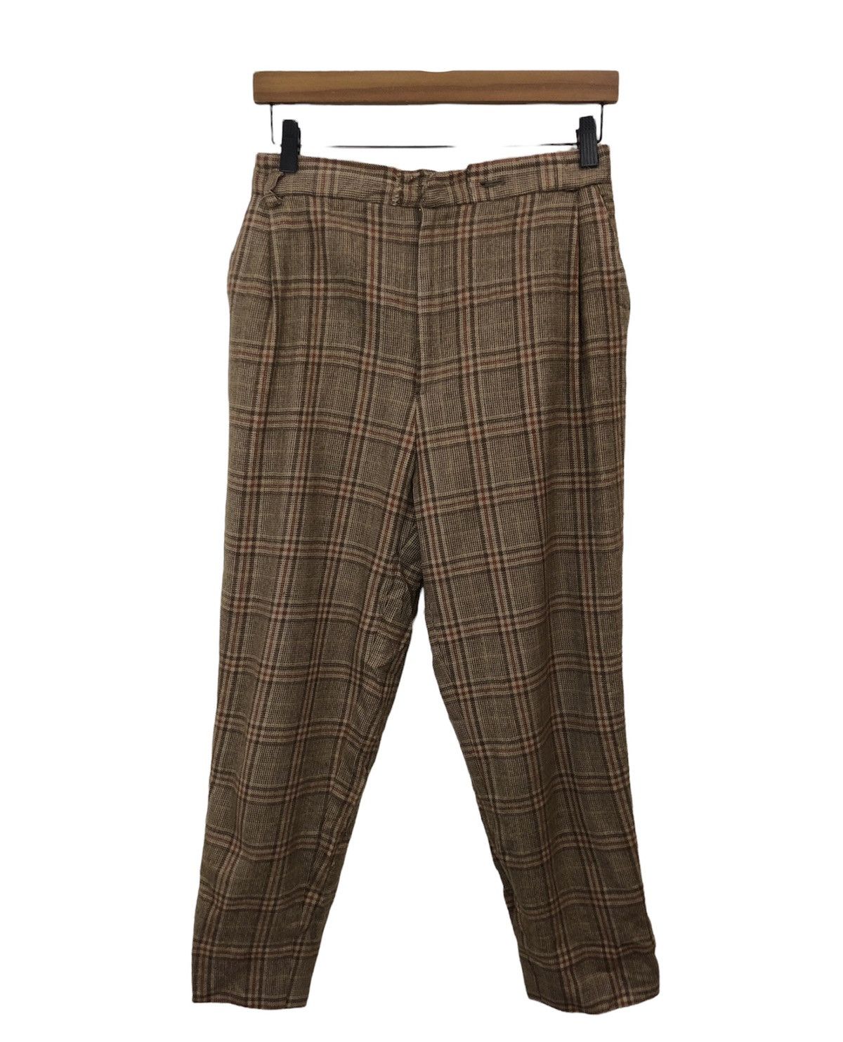 Vintage Plaid Tartan Wool Pant
