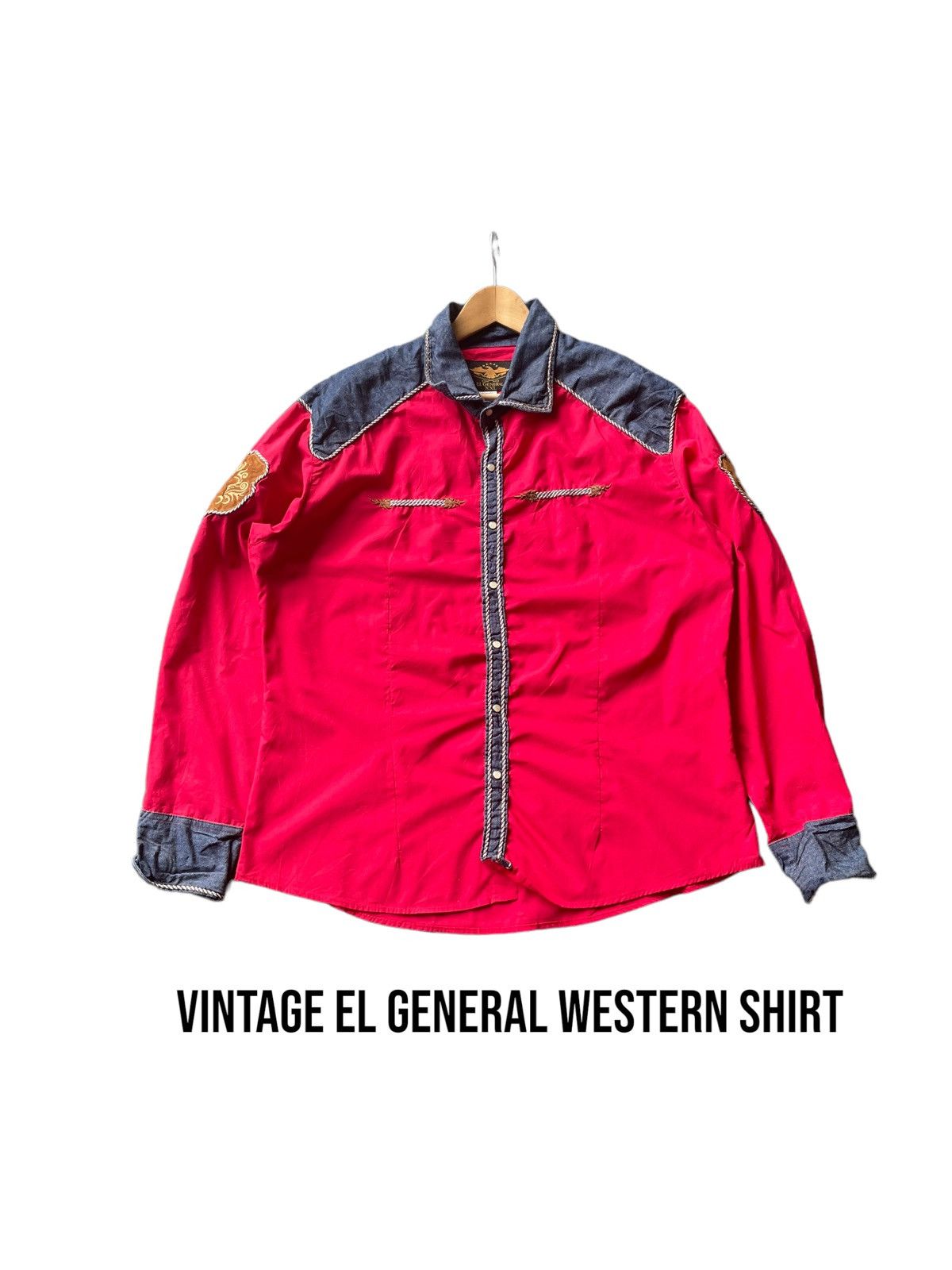 Vintage Vintage El General Western Shirt Size US XL / EU 56 / 4 - 1 Thumbnail