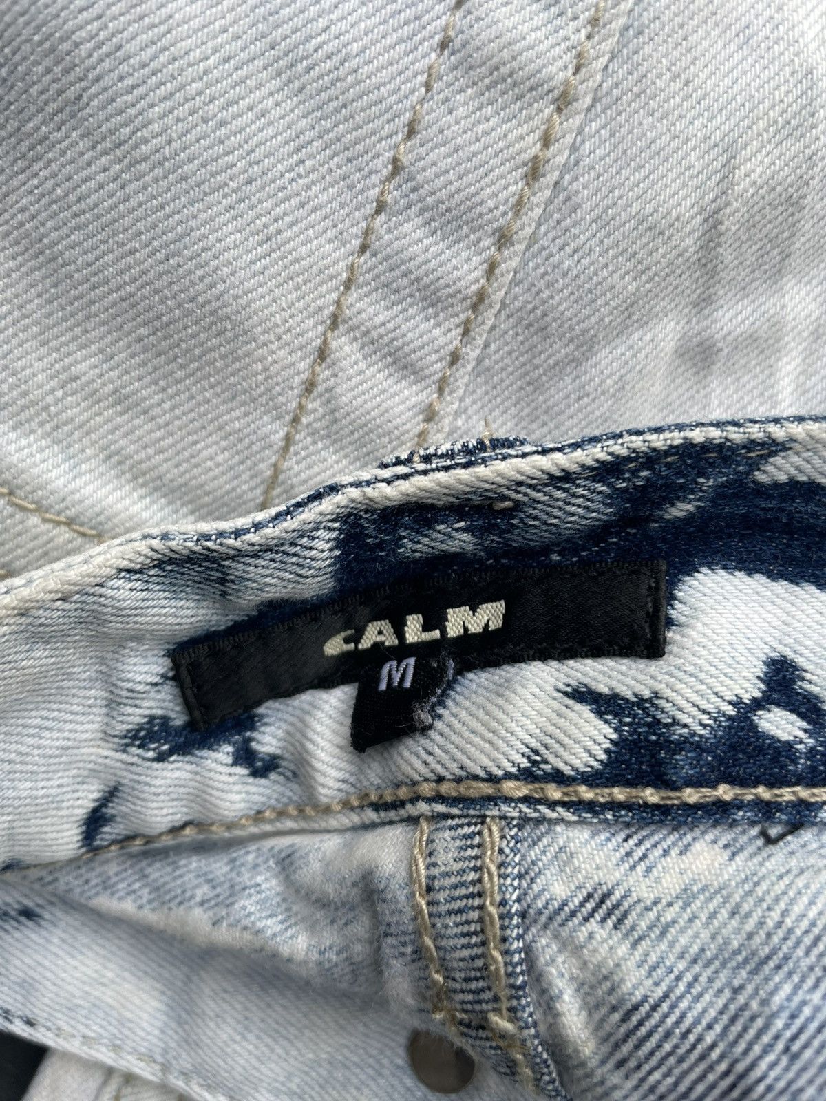 Japanese Brand Japanese Calm Acid Wash Distresed Denim Size US 33 - 11 Thumbnail
