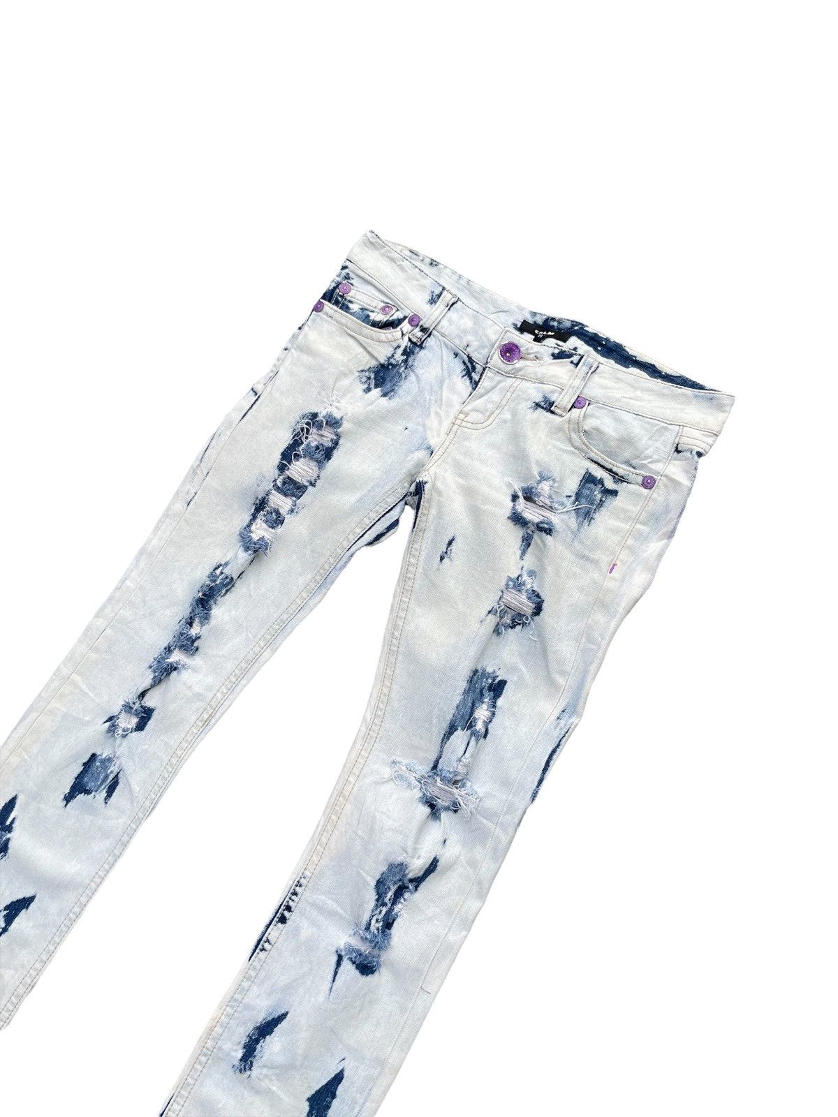 Japanese Brand Japanese Calm Acid Wash Distresed Denim Size US 33 - 3 Thumbnail
