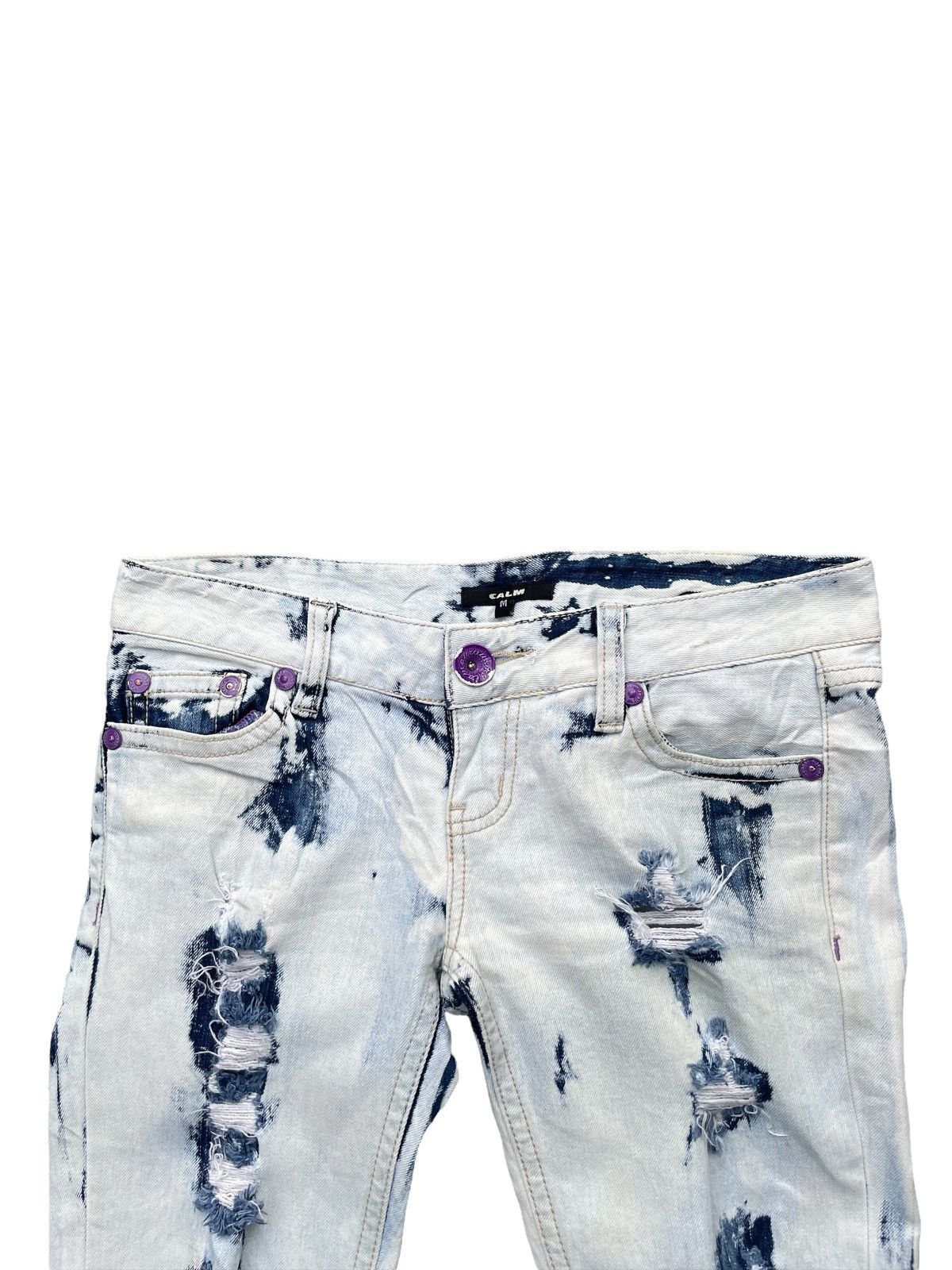 Japanese Brand Japanese Calm Acid Wash Distresed Denim Size US 33 - 5 Thumbnail