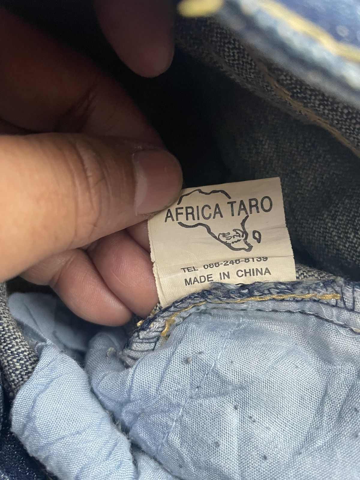 Japanese Brand Japanese Africa Taro Distresed Denim Size 31" - 14 Thumbnail