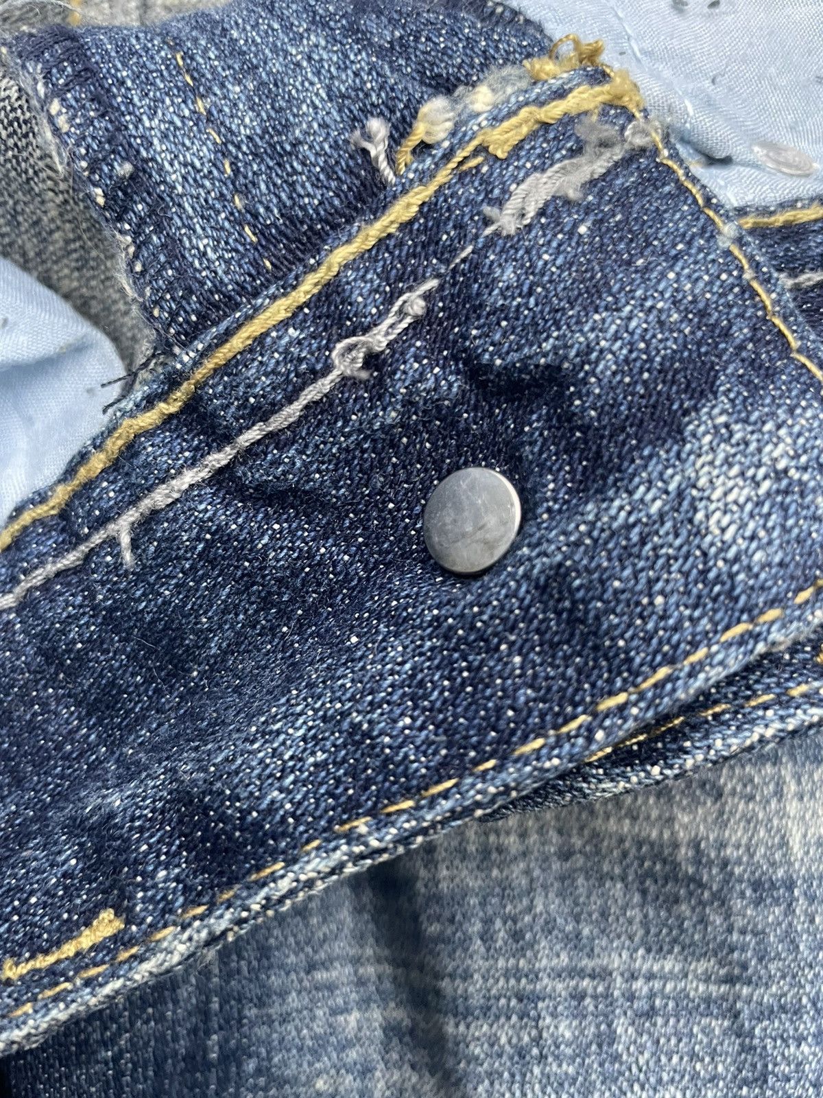 Japanese Brand Japanese Africa Taro Distresed Denim Size 31" - 16 Thumbnail
