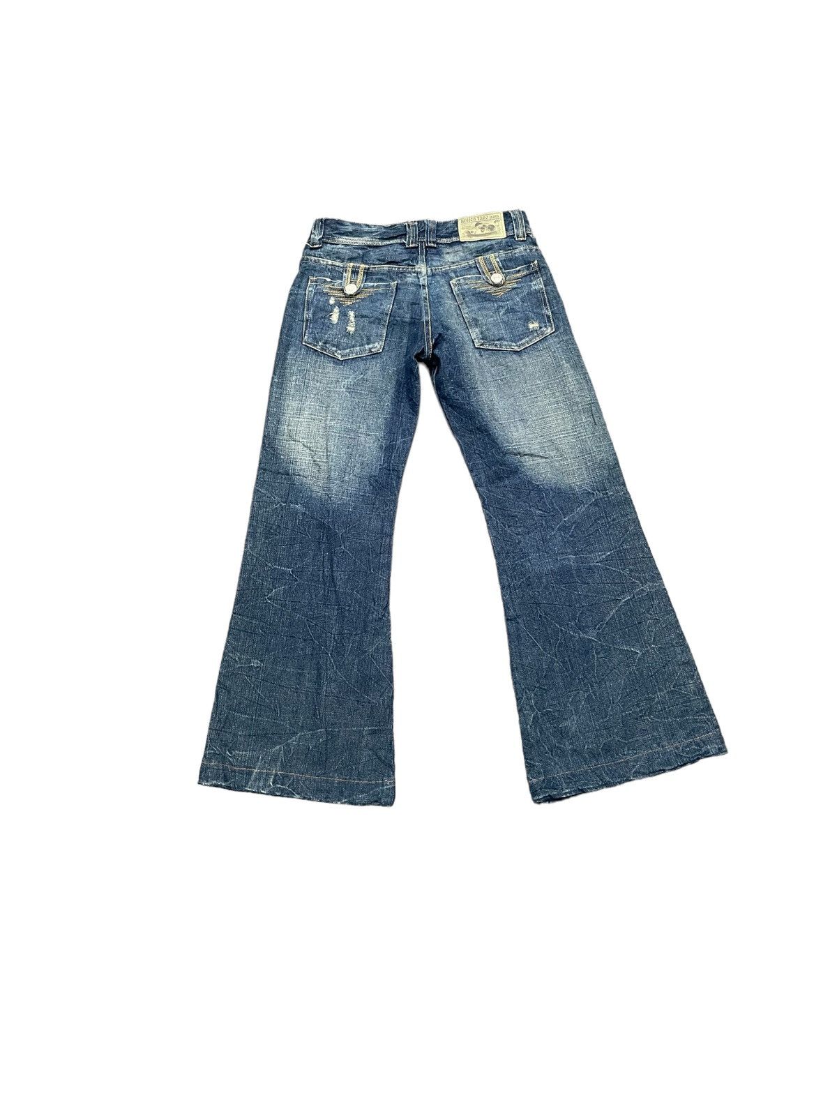 Japanese Brand Japanese Africa Taro Distresed Denim Size 31" - 8 Thumbnail