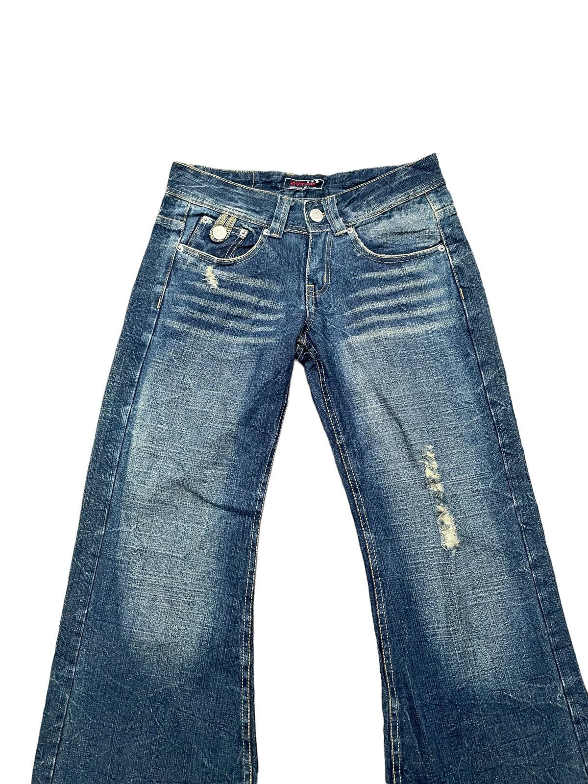 Japanese Brand Japanese Africa Taro Distresed Denim Size 31" - 4 Thumbnail